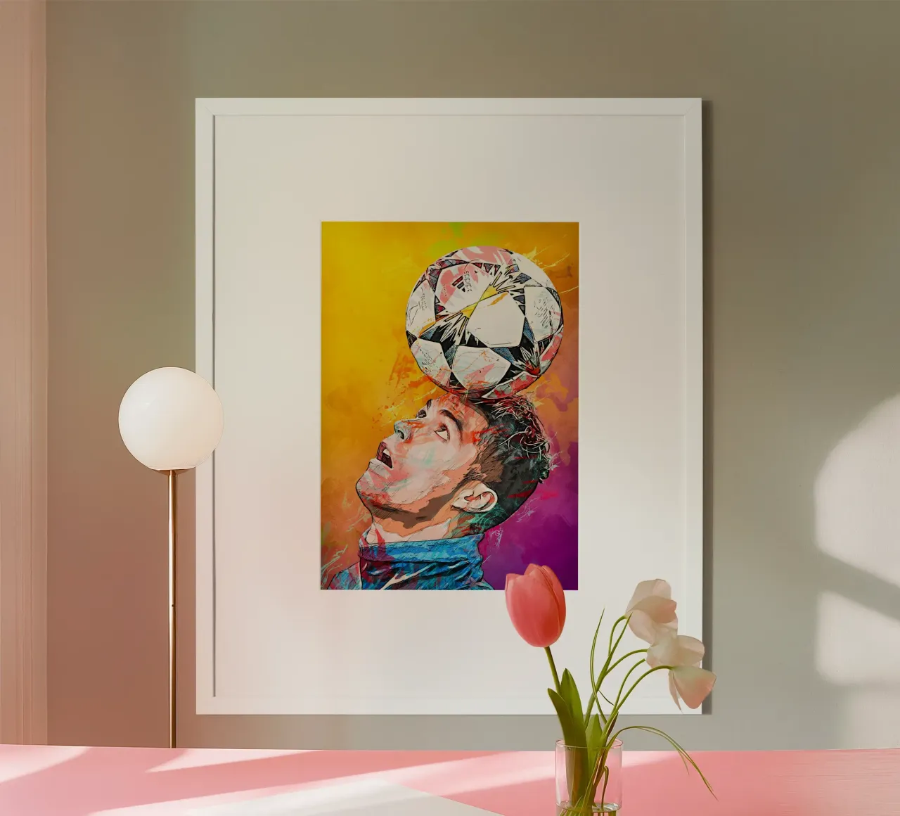 Cristiano Ronaldo 1 poster con telaio in legno da tenten