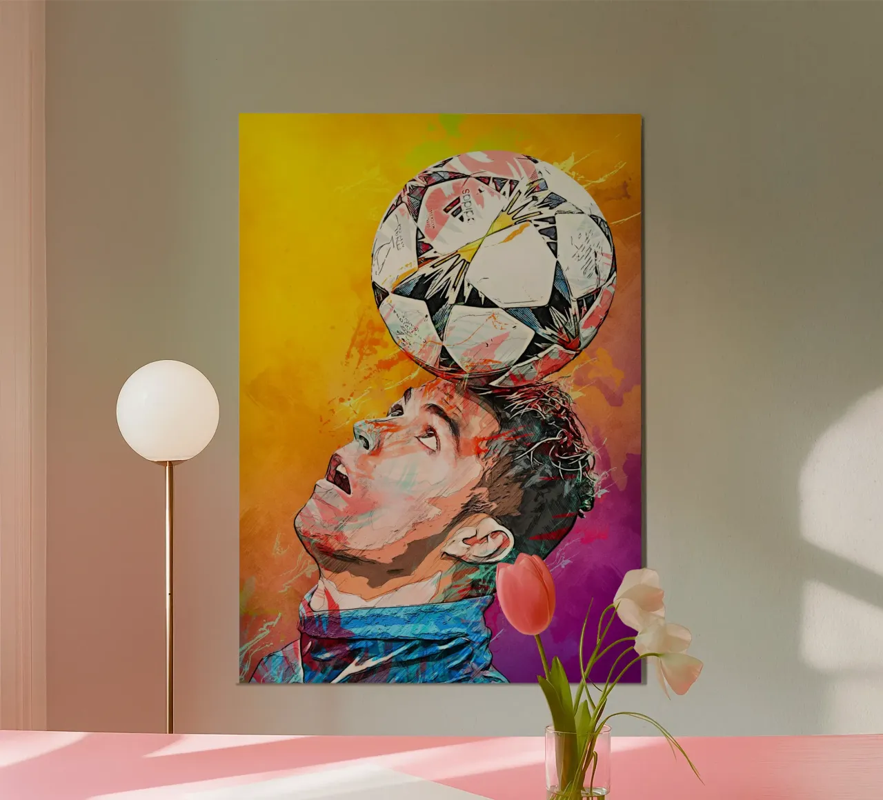 Cristiano Ronaldo 1 poster con telaio in legno da tenten