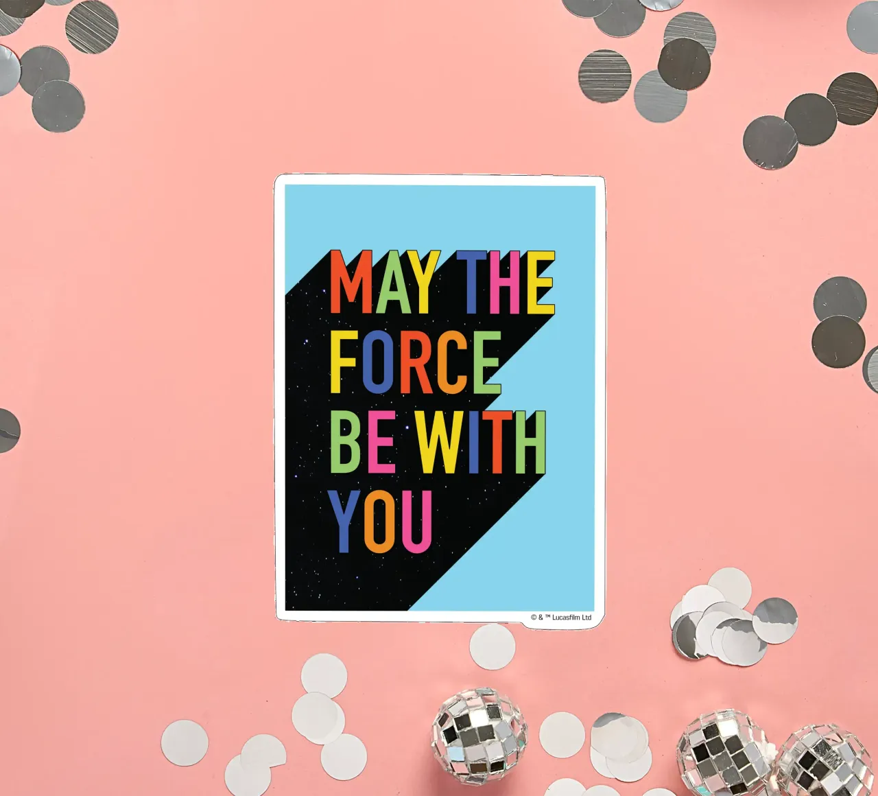 MAY THE FORCE BE WITH YOU sticker van Star Wars - Sticker Shop