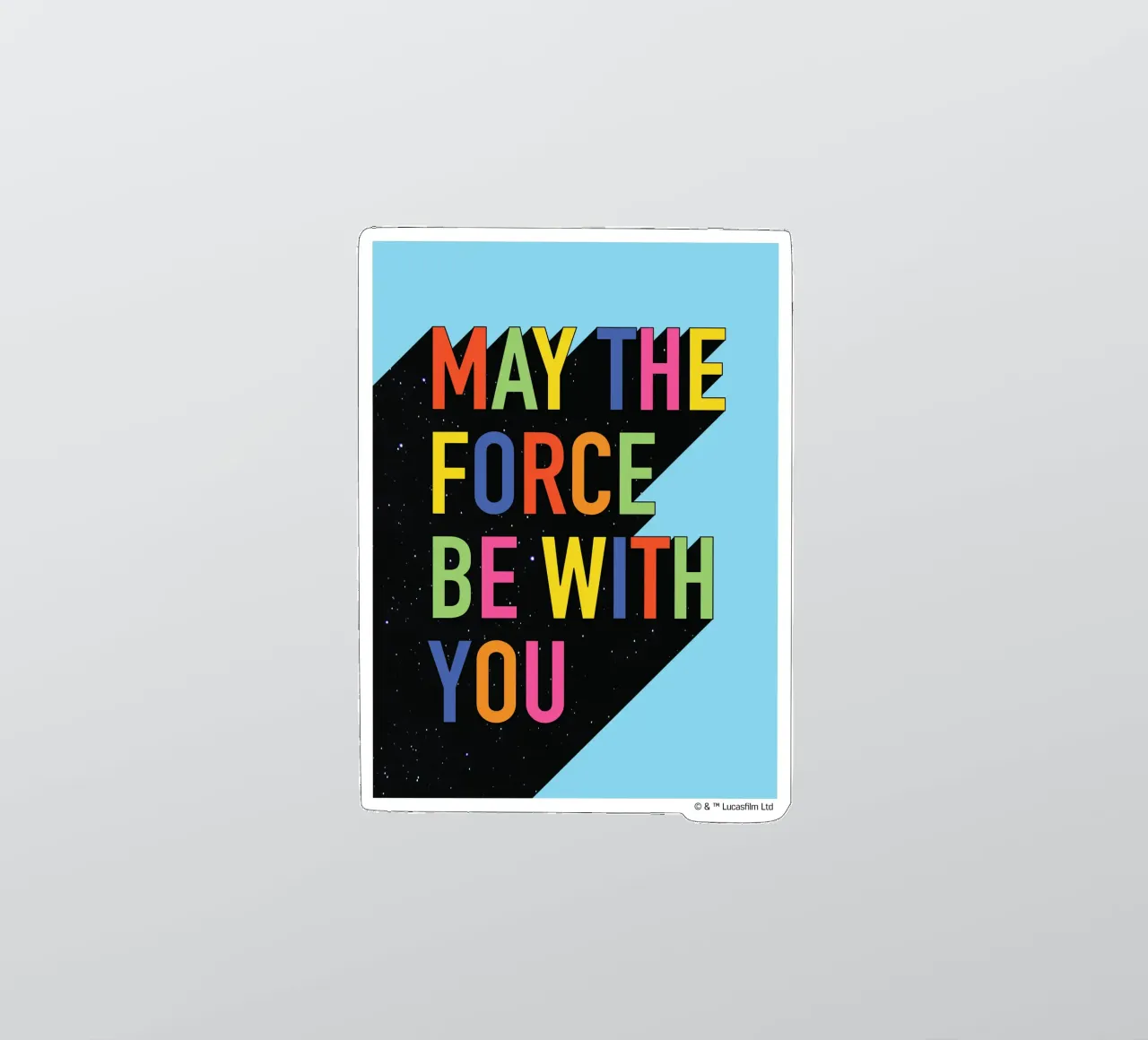 MAY THE FORCE BE WITH YOU sticker van Star Wars - Sticker Shop