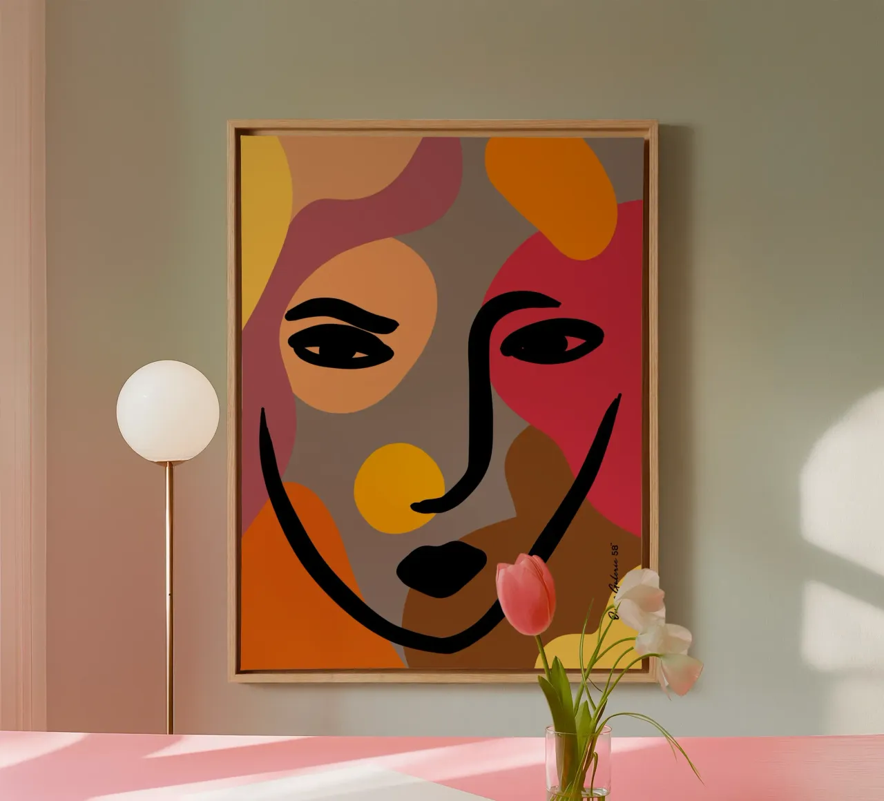 Luminous Shadows canvas met Baklijst van Mike Leymi