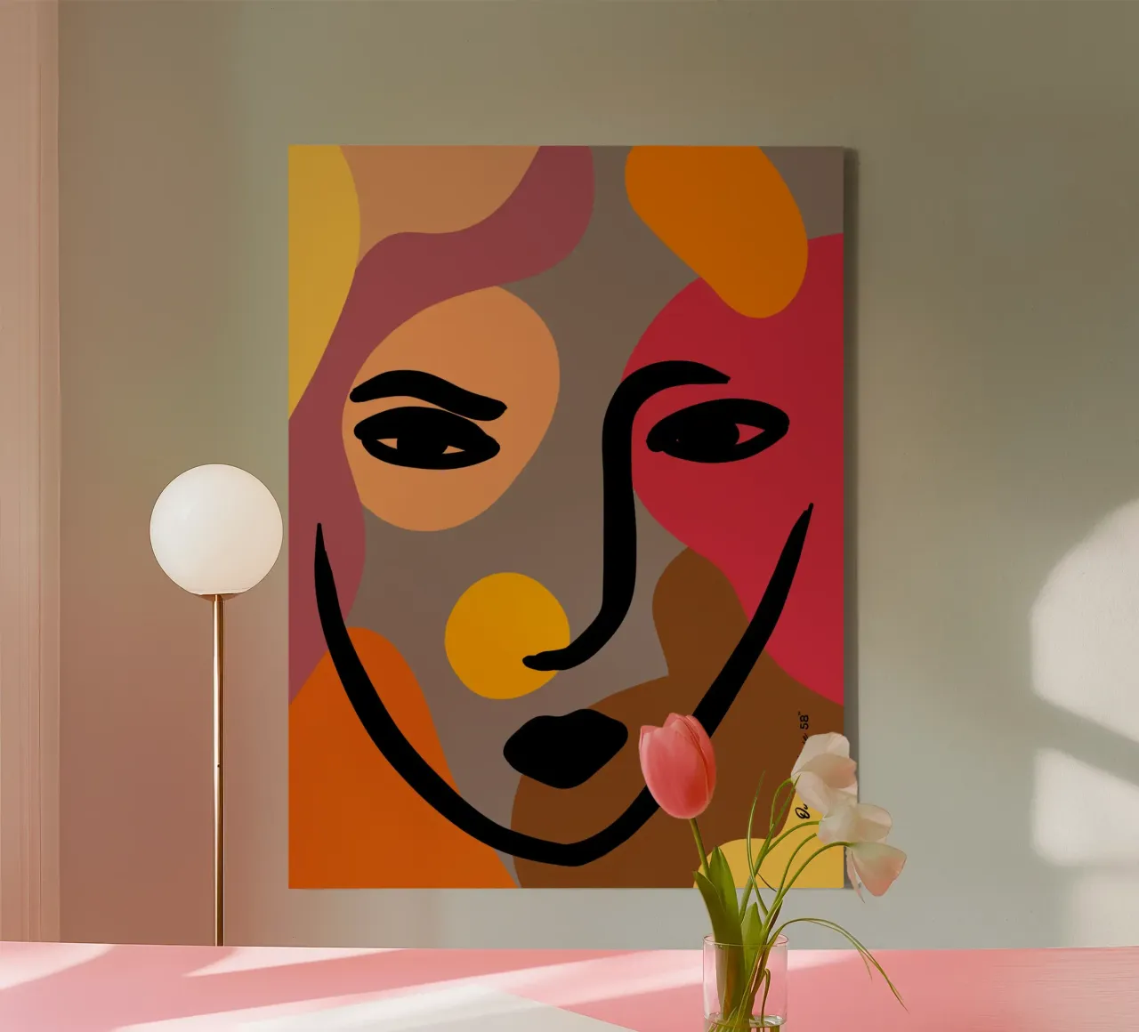 Luminous Shadows canvas met Baklijst van Mike Leymi