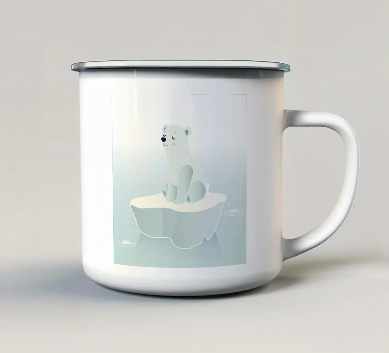 Sognare un orso polare su una banchisa tazza in smalto da namosh