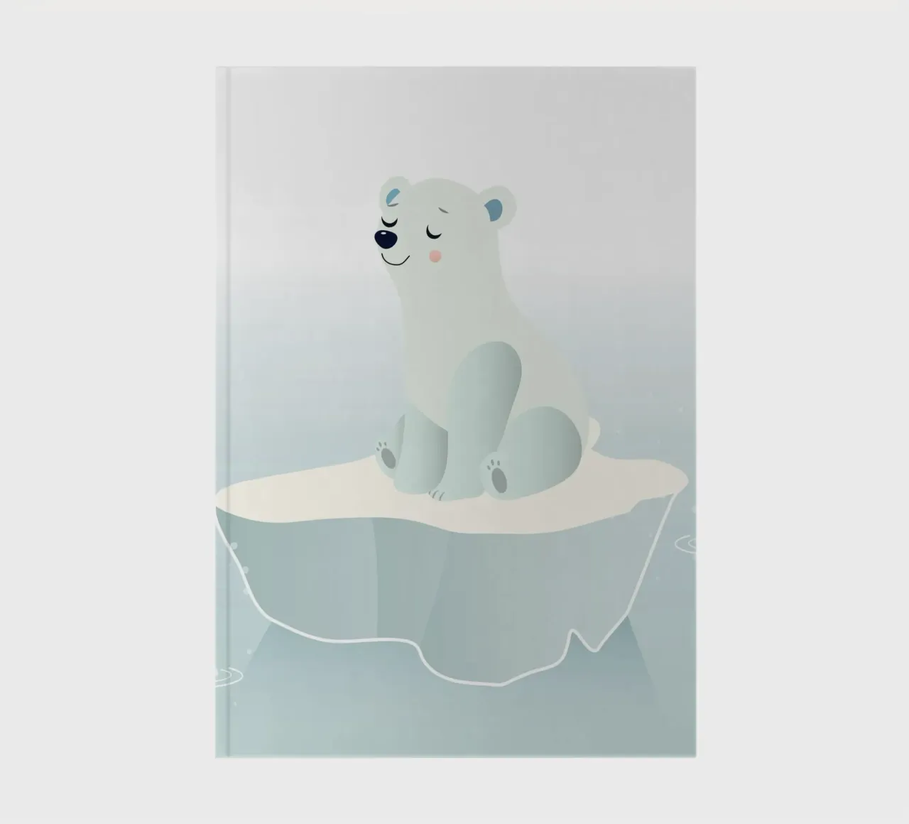 Dreaming polar bear on an ice floe notebook by namosh