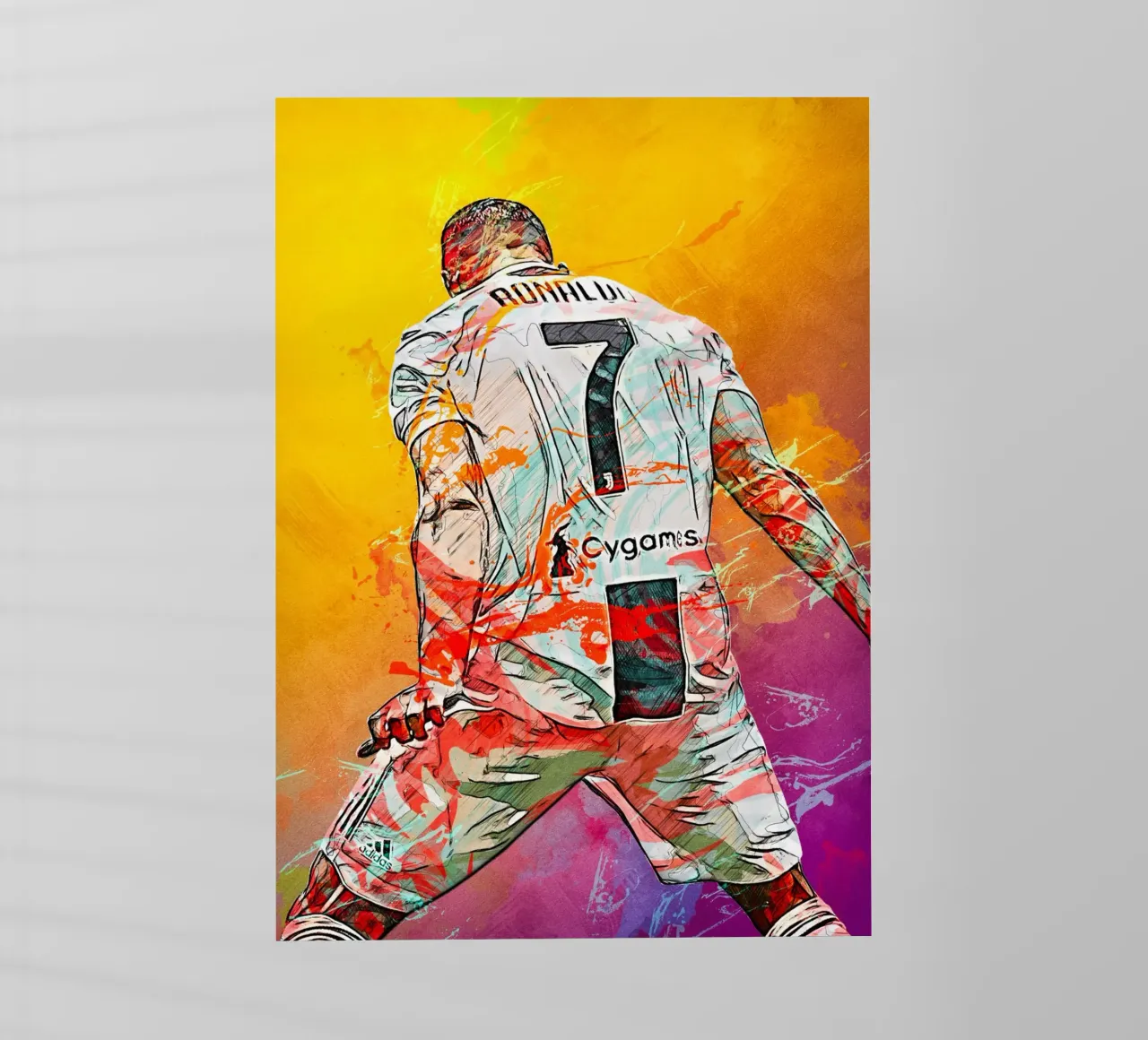 Cristiano Ronaldo Juventus pellicola backlit da tenten