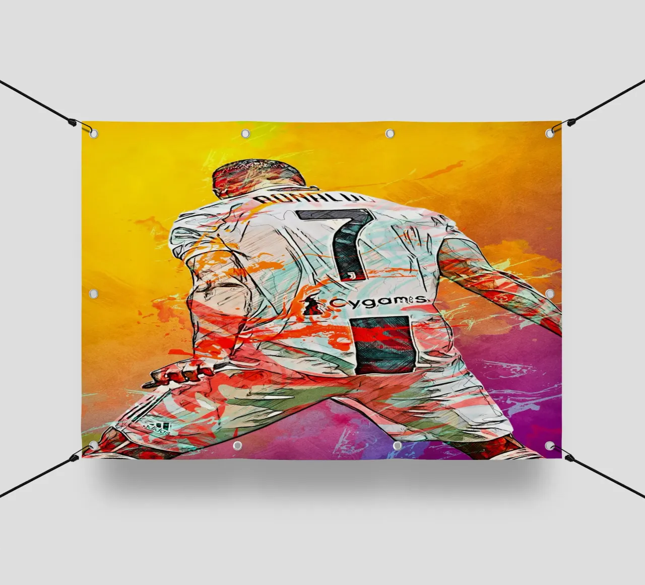 Cristiano Ronaldo Juventus telo in pvc da tenten