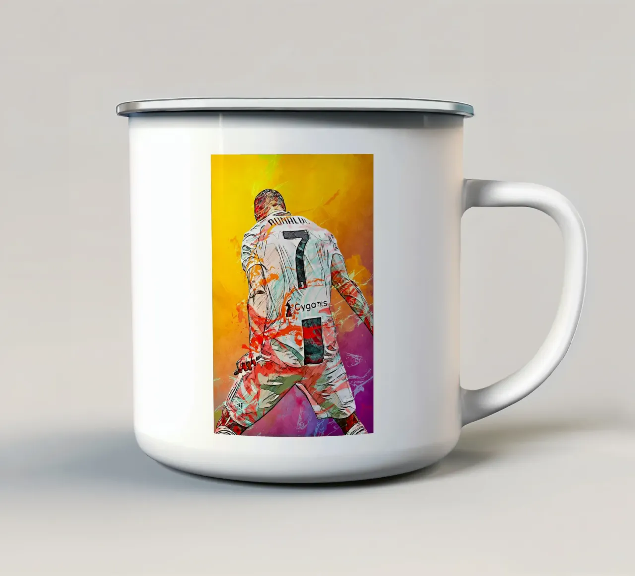 Cristiano Ronaldo Juventus tazza in smalto da tenten