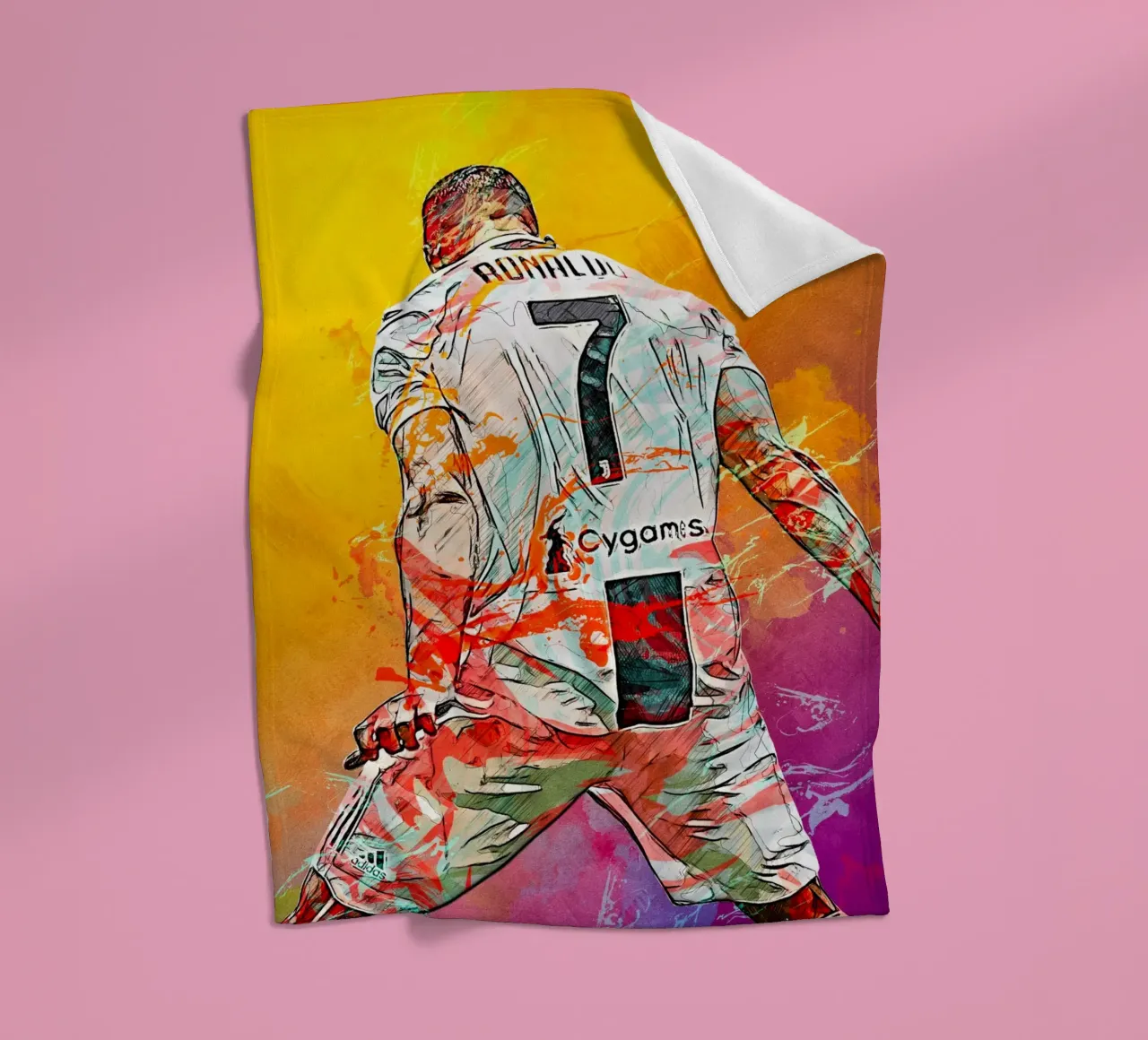 Cristiano Ronaldo Juventus coperta in pile da tenten