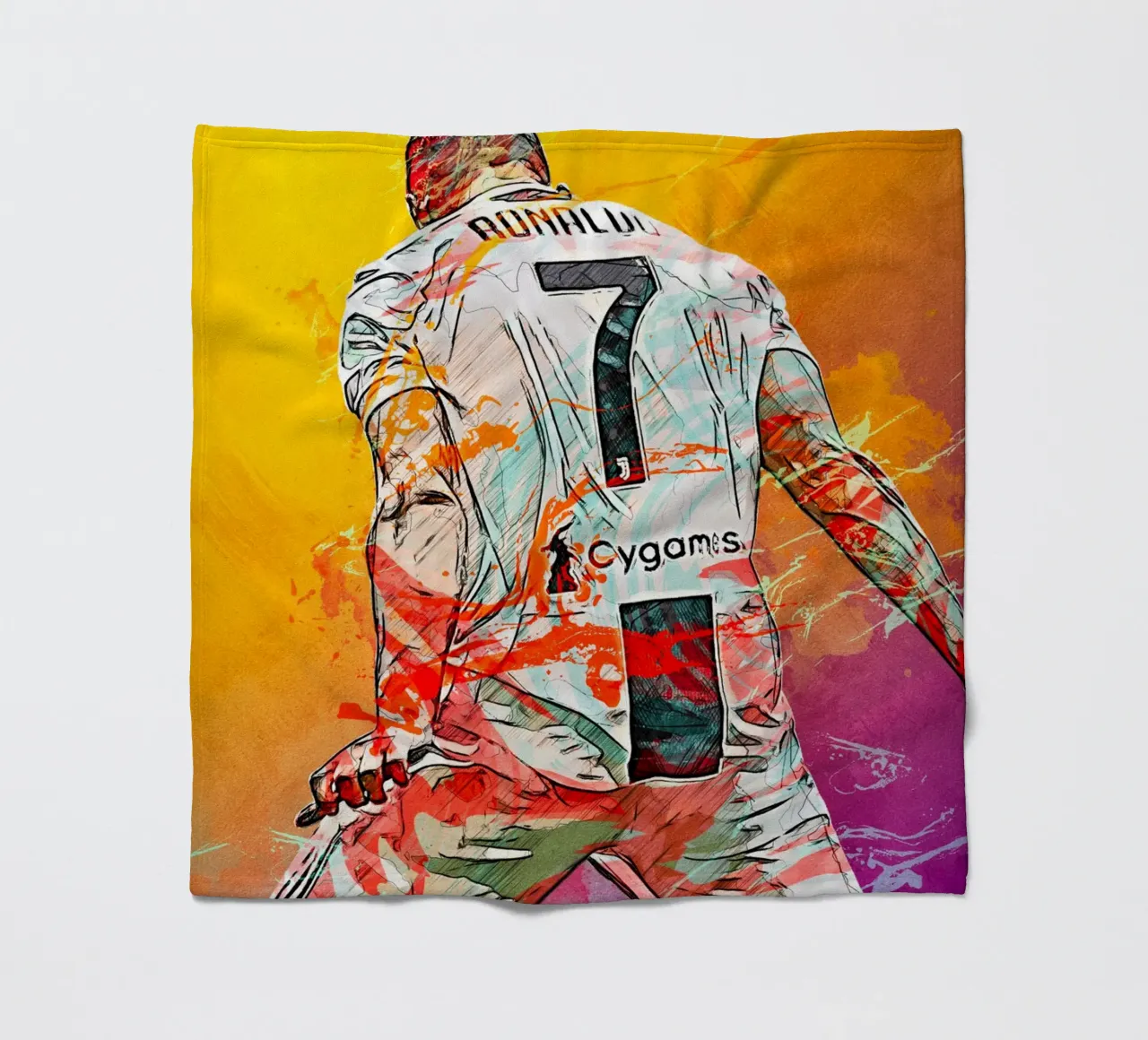 Cristiano Ronaldo Juventus coperta in pile da tenten