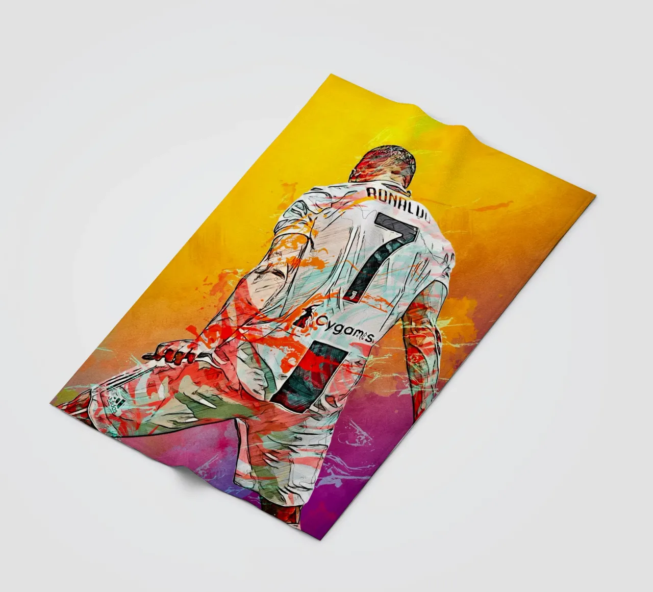 Cristiano Ronaldo Juventus coperta in pile da tenten