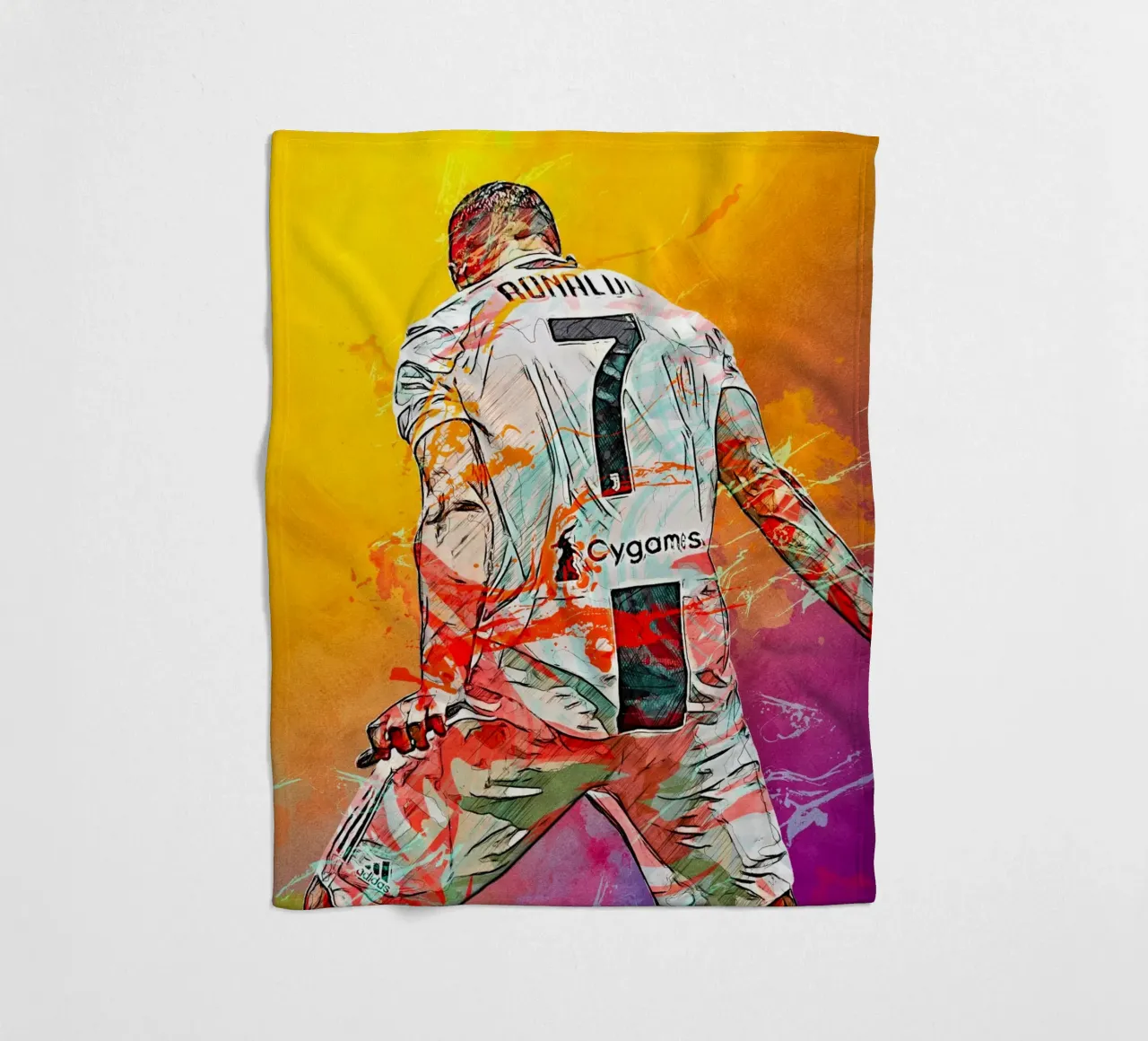 Cristiano Ronaldo Juventus coperta in pile da tenten