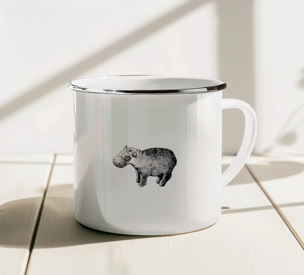 Hippo tazza in smalto da Tvinkla