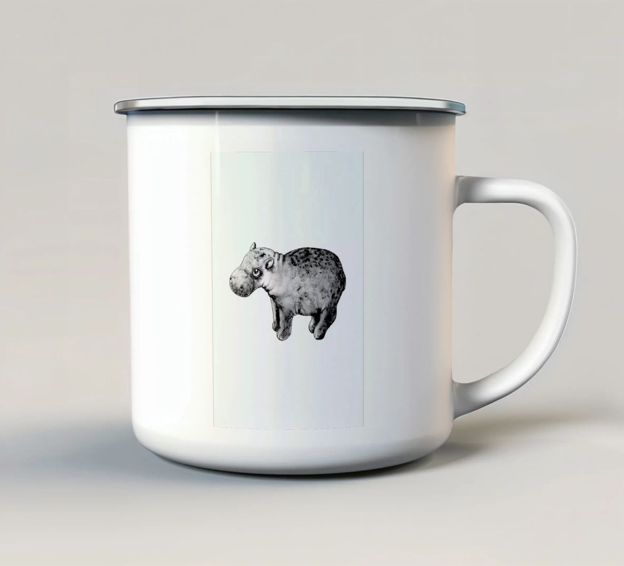Hippo tazza in smalto da Tvinkla