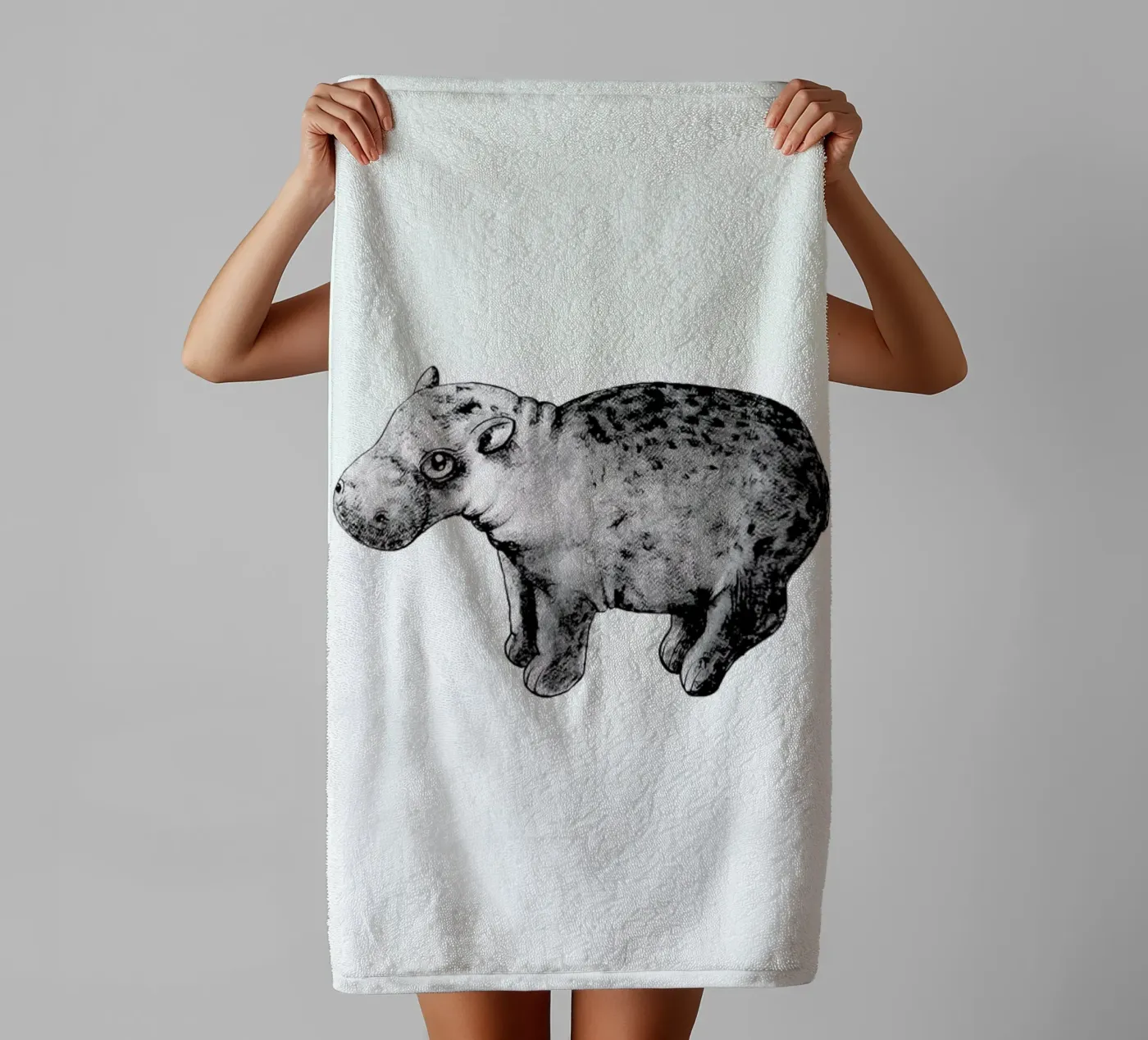 Hippo asciugamano da bagno da Tvinkla