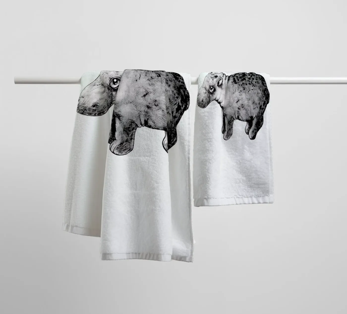 Hippo badhanddoek van Tvinkla