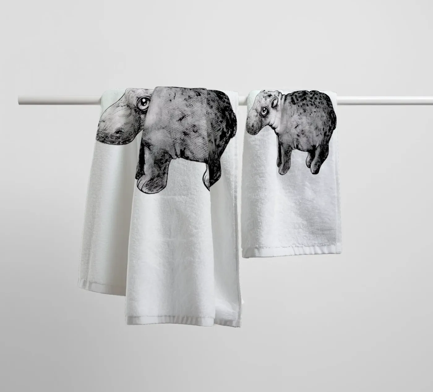 Hippo asciugamano da bagno da Tvinkla