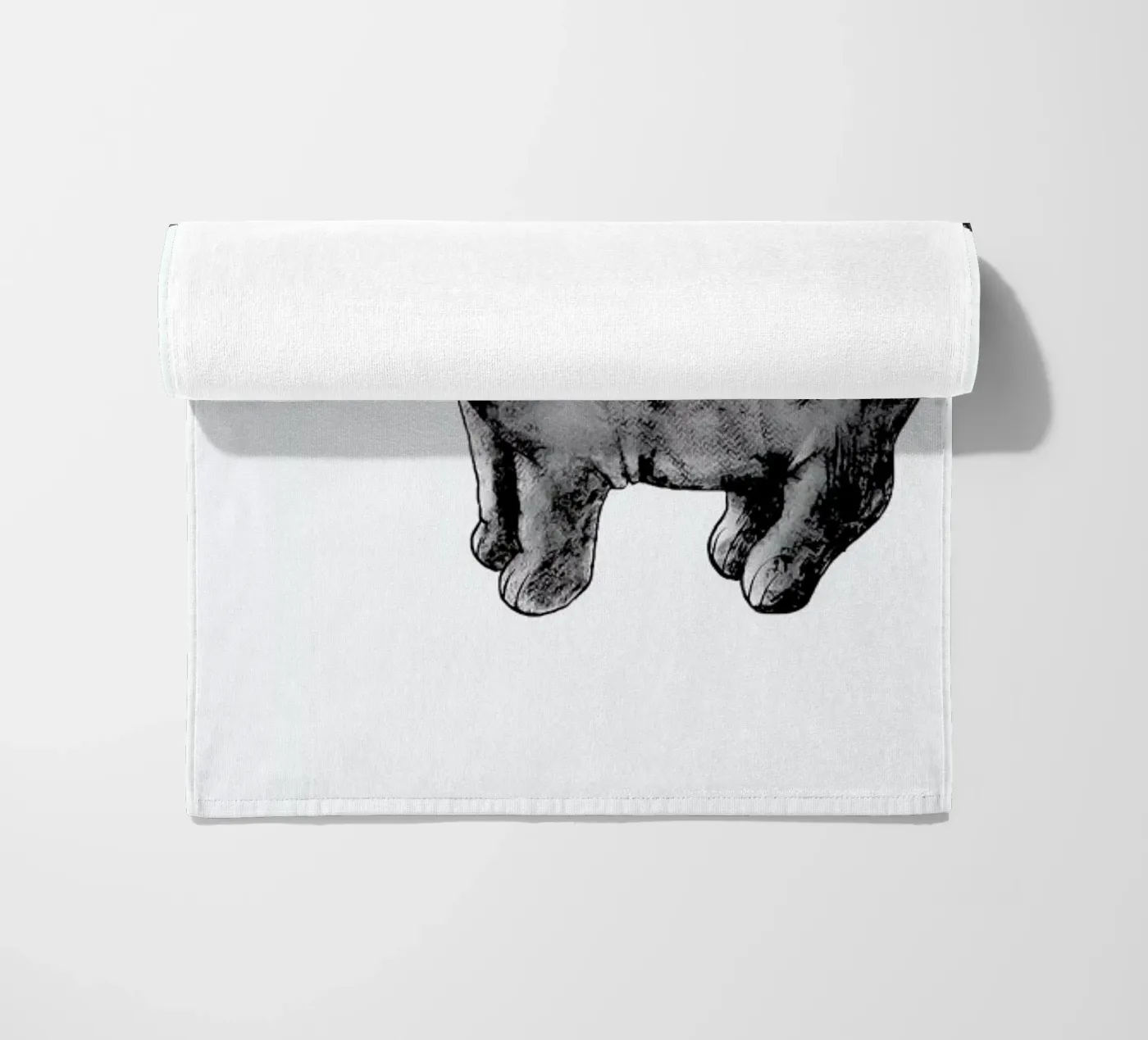 Hippo beach towel by Tvinkla