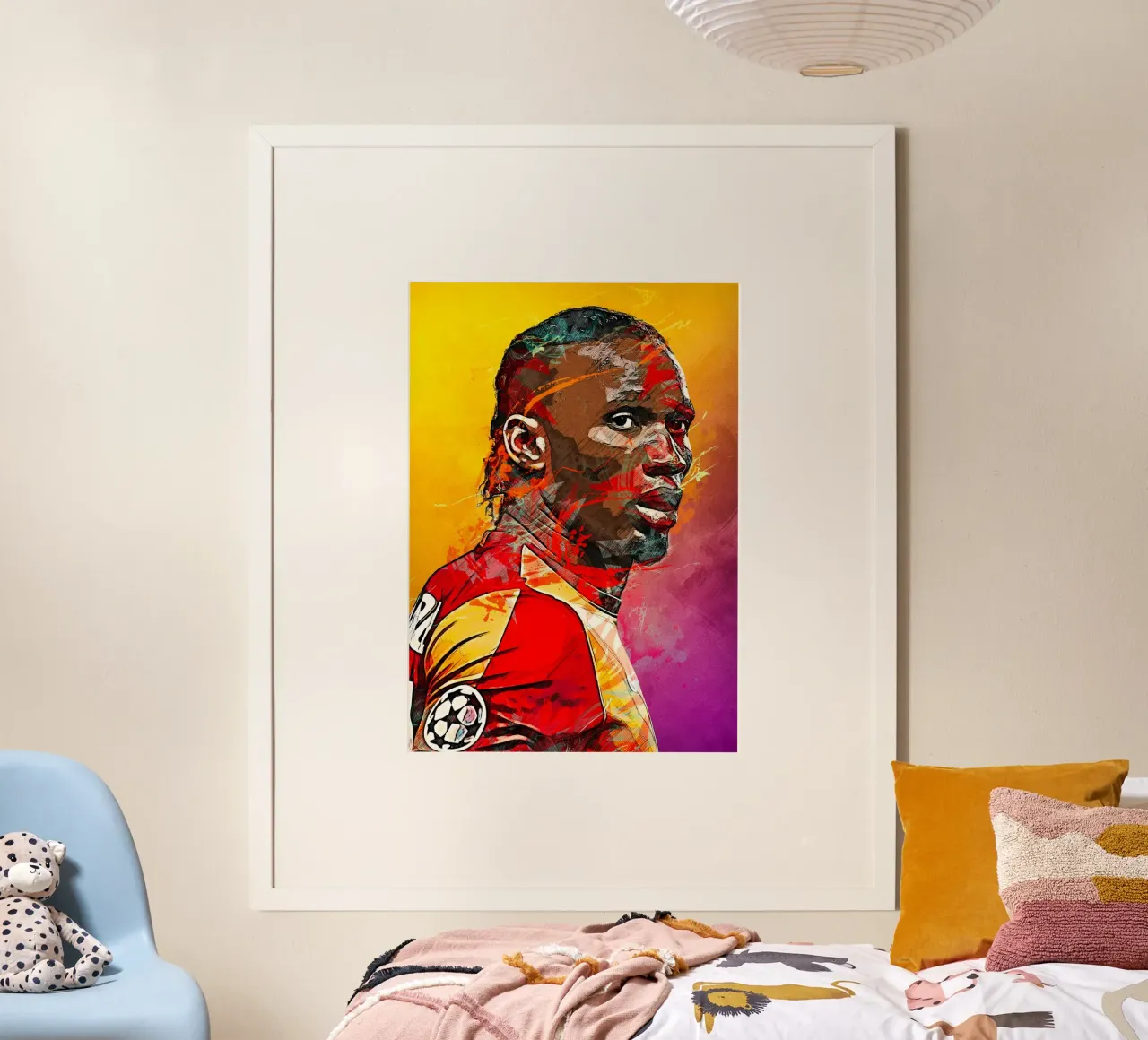 Didier Drogba poster con telaio in plastica da tenten