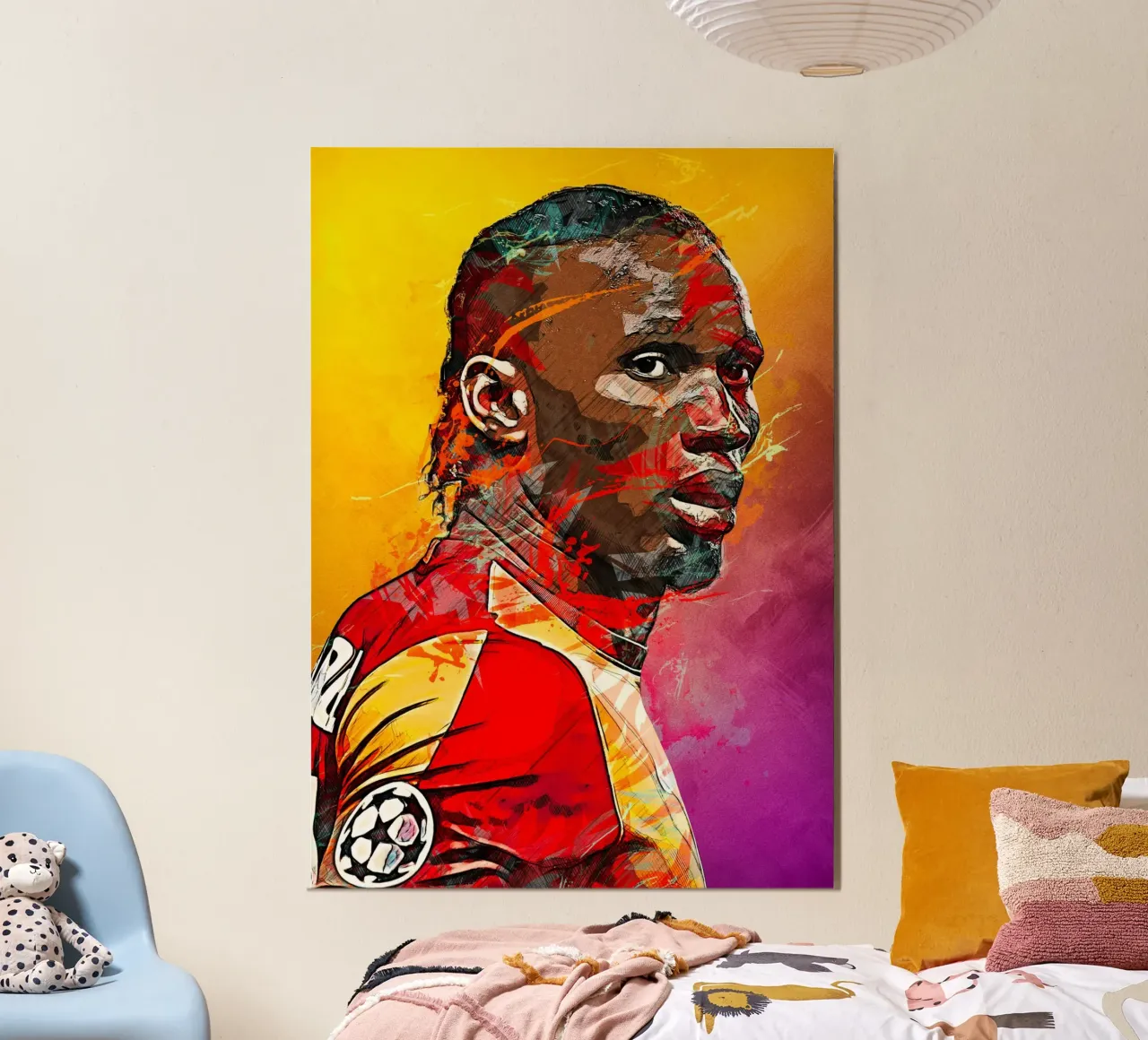 Didier Drogba poster con telaio in plastica da tenten