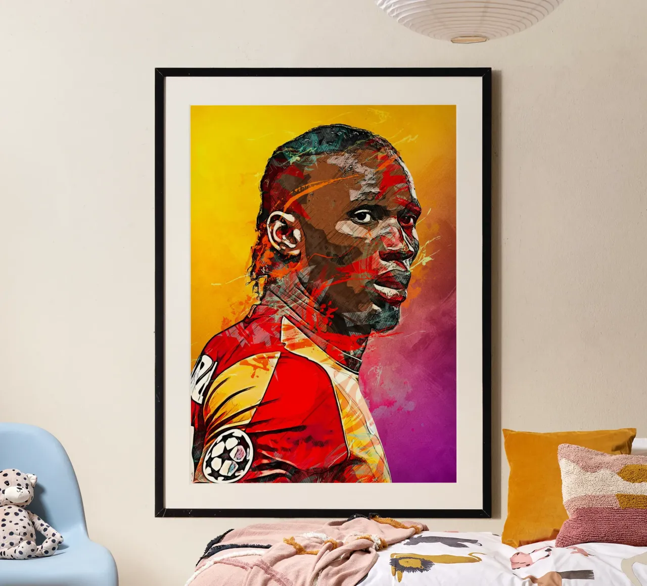Didier Drogba poster con telaio in plastica da tenten