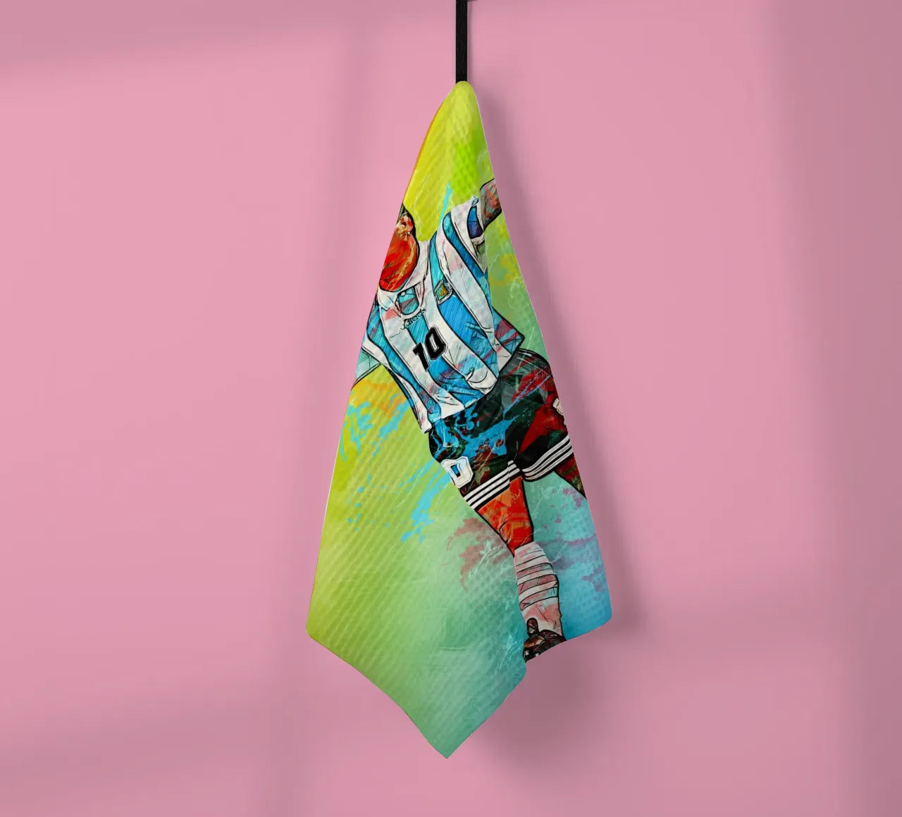 Diego Maradona tea towel by tenten