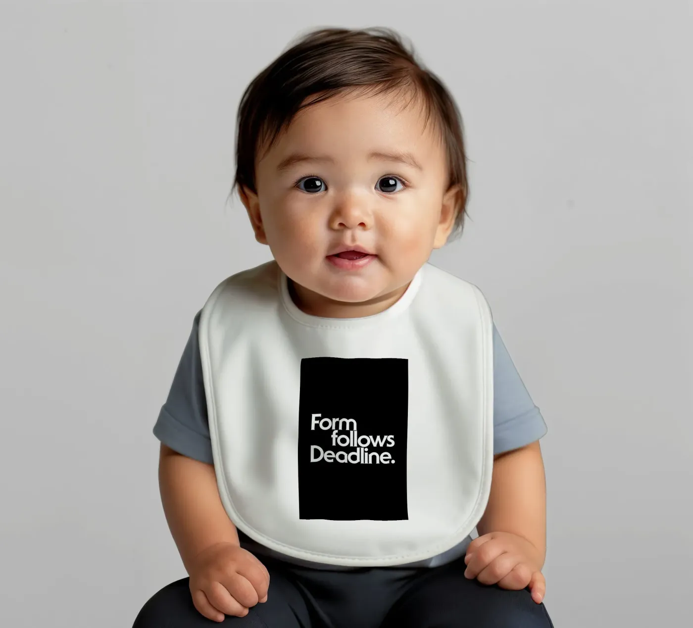 Deadline Black baby slabbetje van Designliga Products GmbH & Co. KG