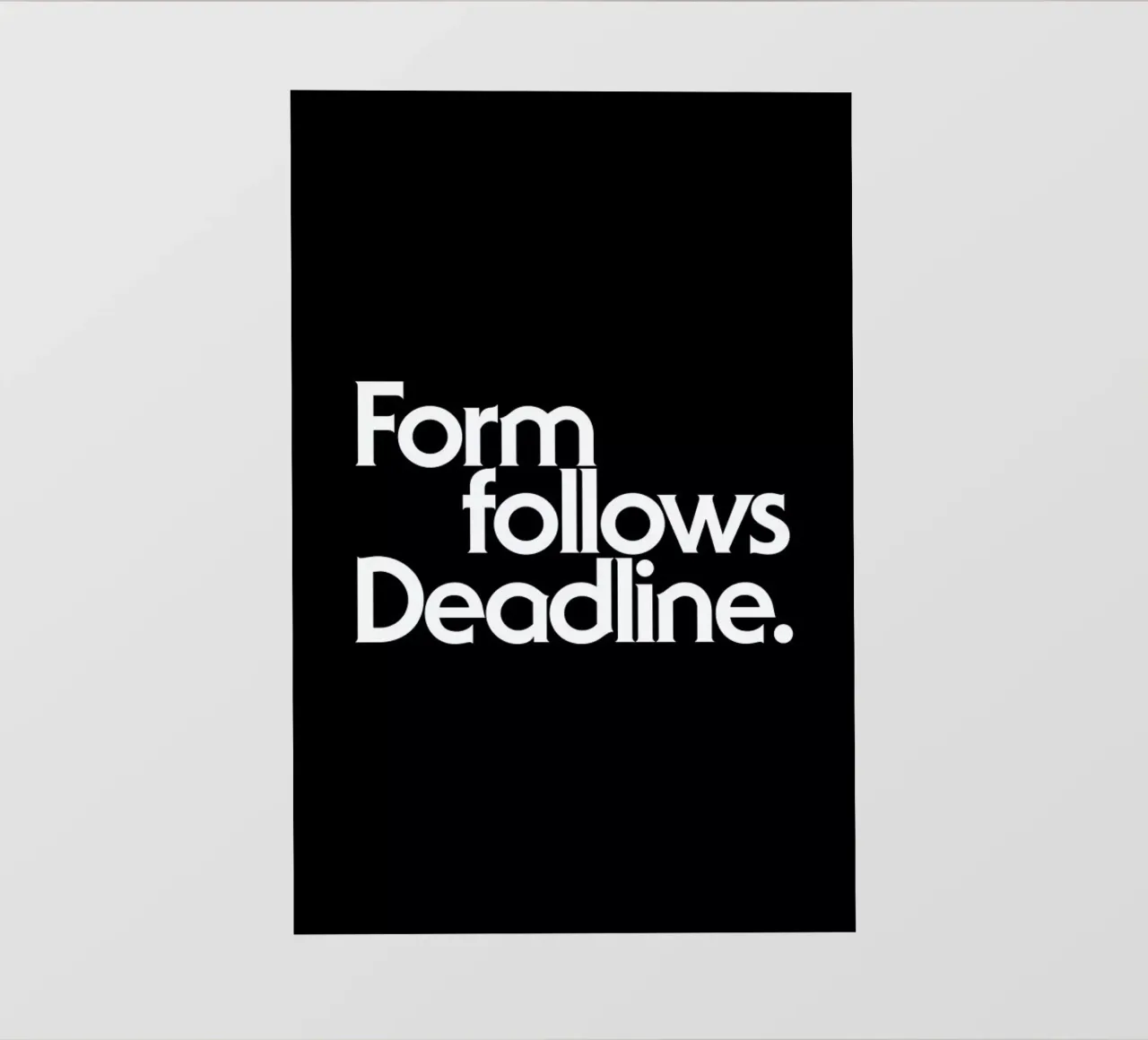 Deadline Black telo in pvc da Designliga Products GmbH & Co. KG