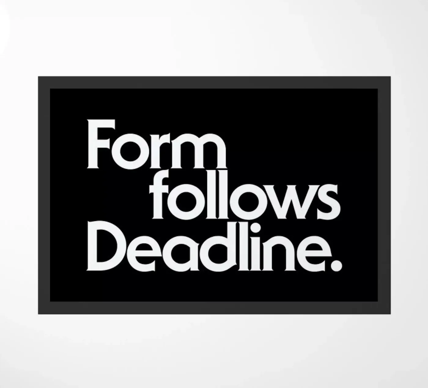 Deadline Black deurmat van Designliga Products GmbH & Co. KG