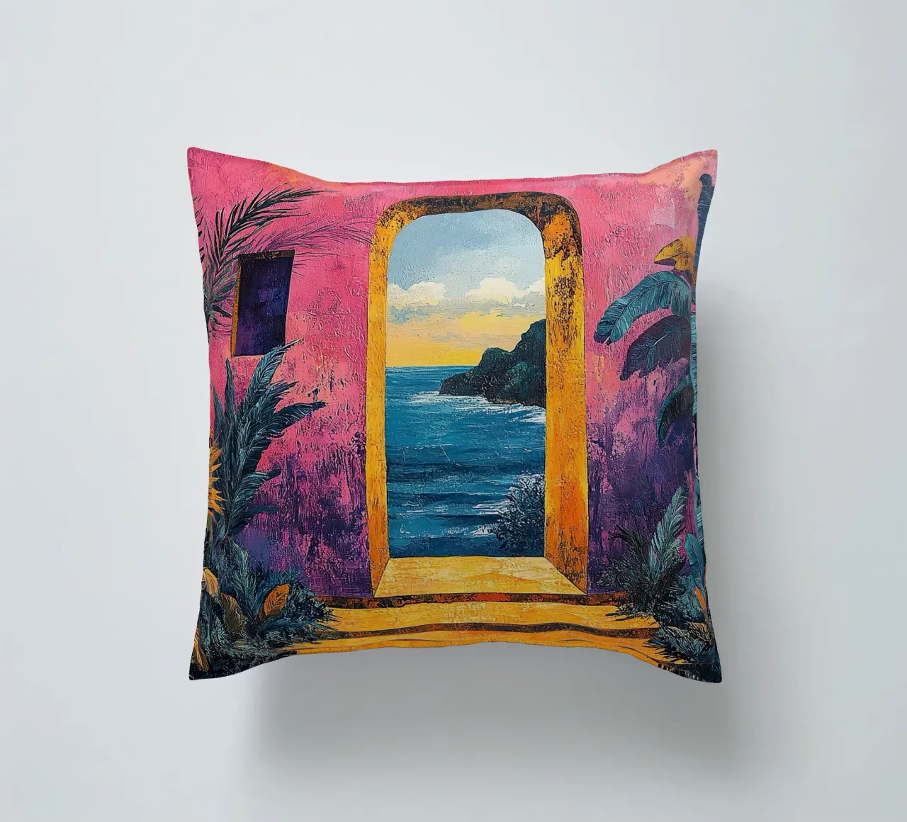 Matisse inspiriert Open Door cuscino da Nikis Art Studio
