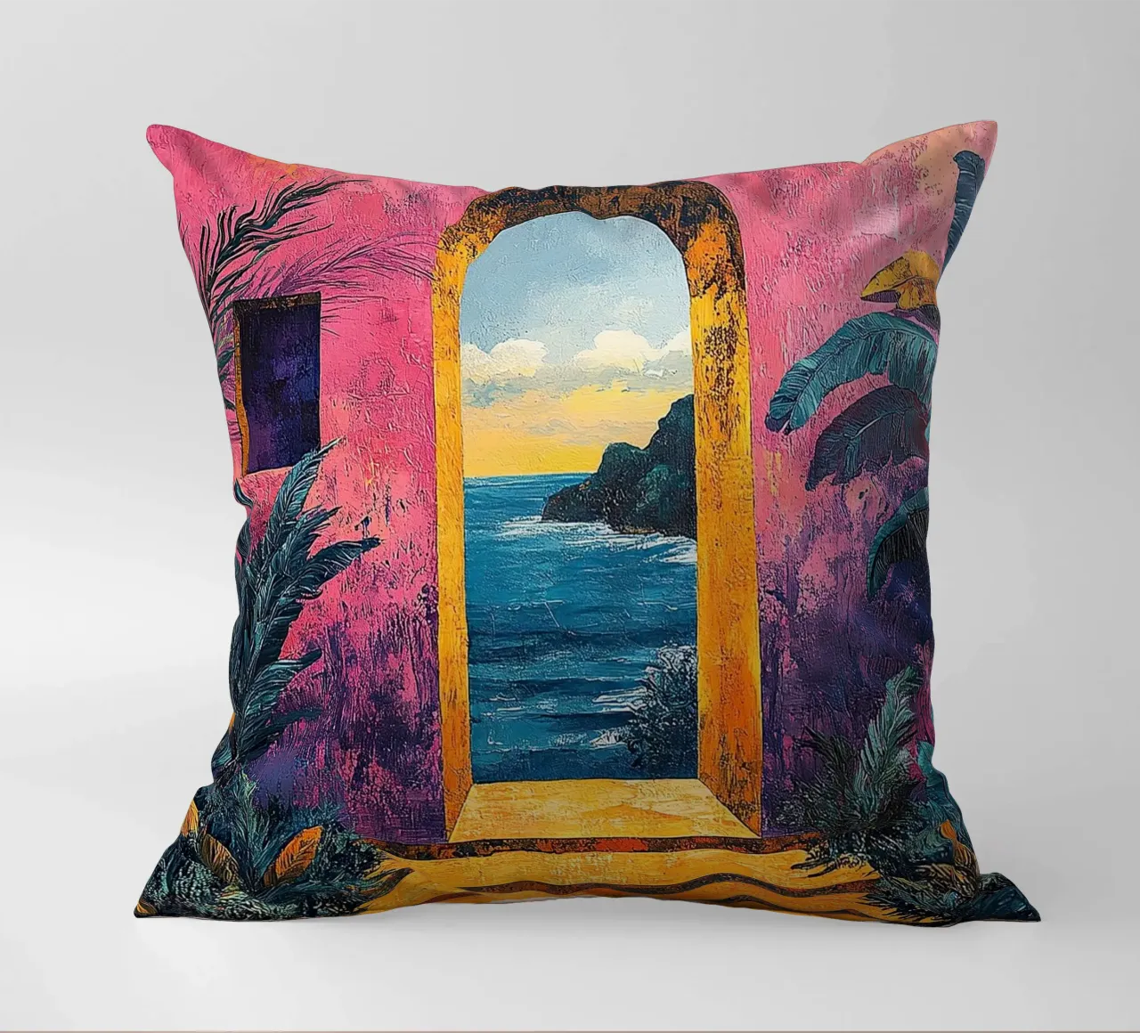 Matisse inspiriert Open Door cuscino da Nikis Art Studio