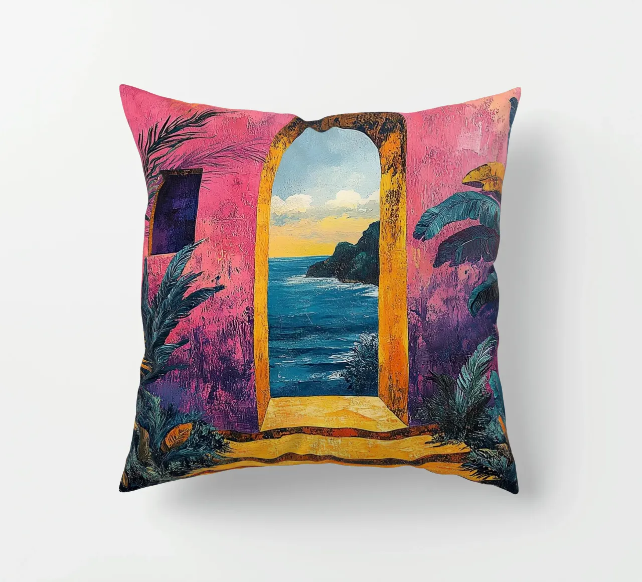 Matisse inspiriert Open Door cuscino da Nikis Art Studio