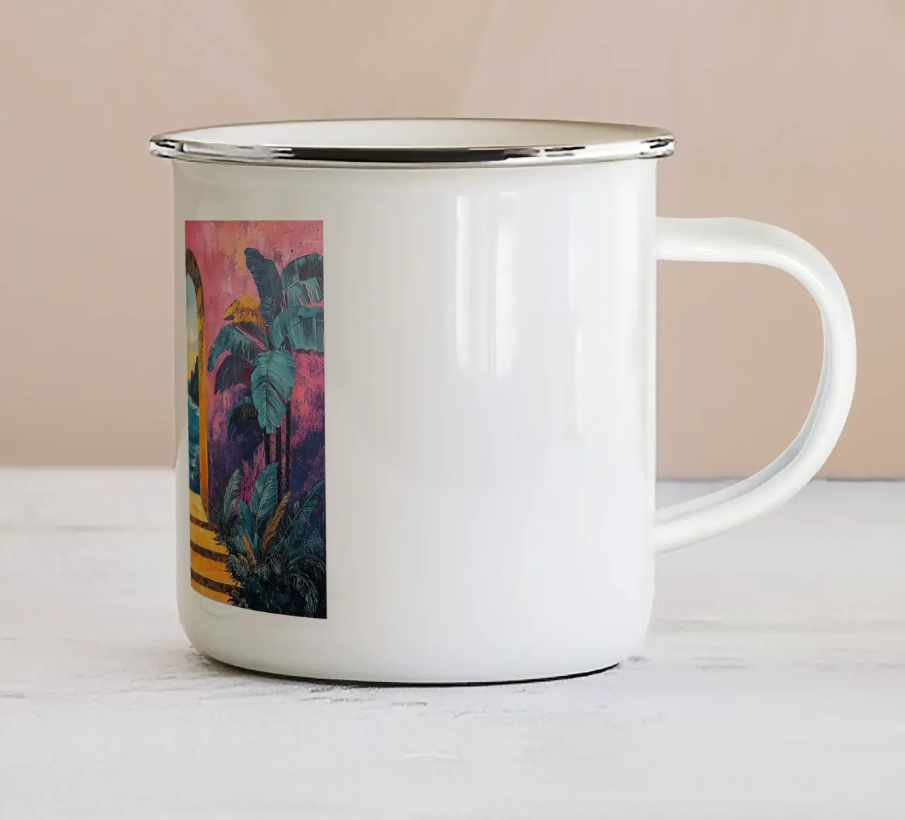 Matisse inspiriert Open Door tazza in smalto da Nikis Art Studio