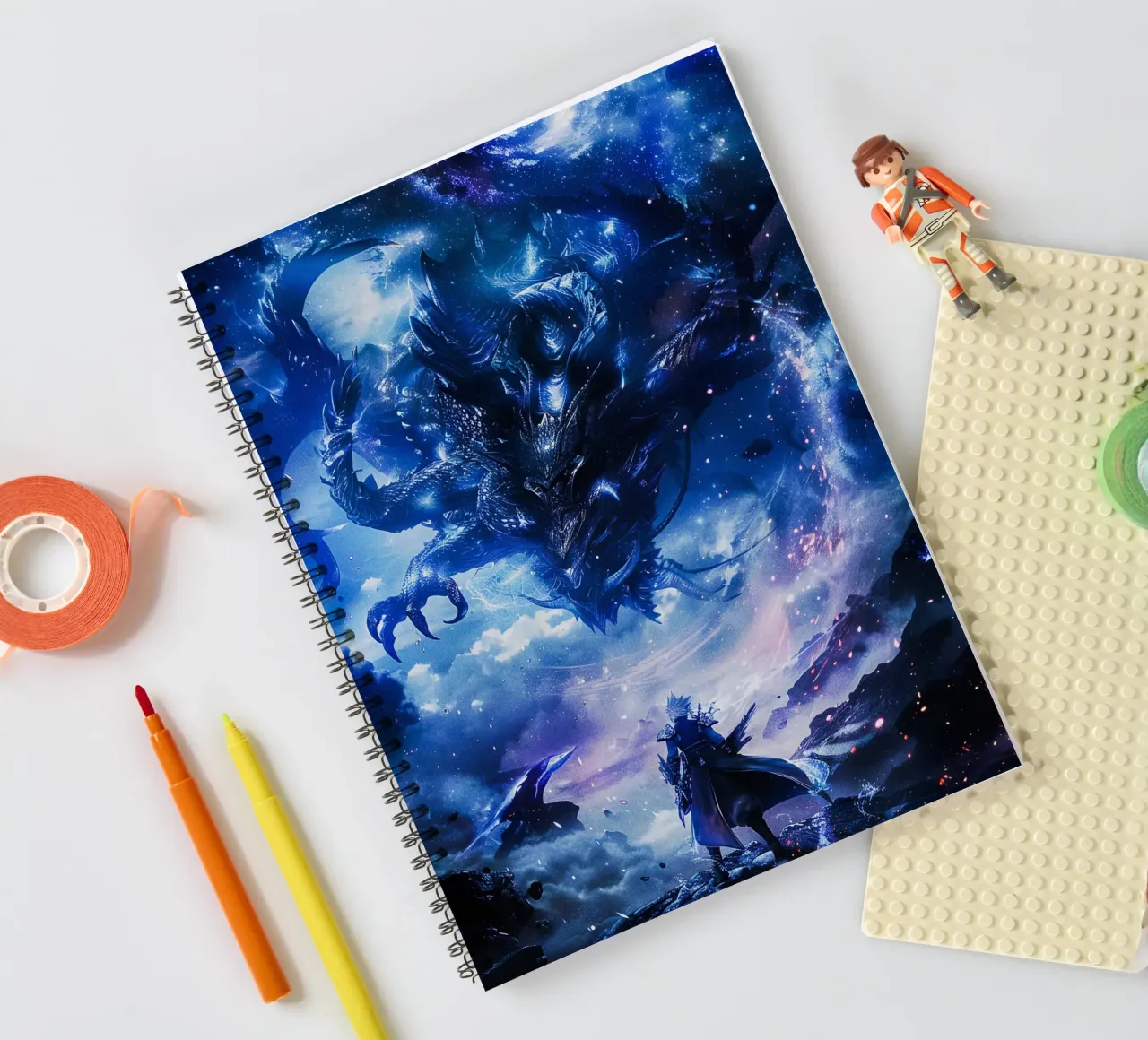 Celestial Battle spiral notebook by CreativeStudio