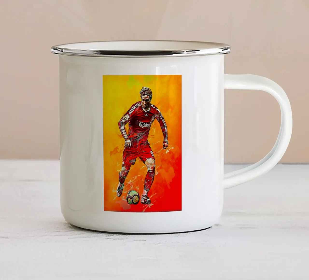 Fernando Torres tazza in smalto da tenten