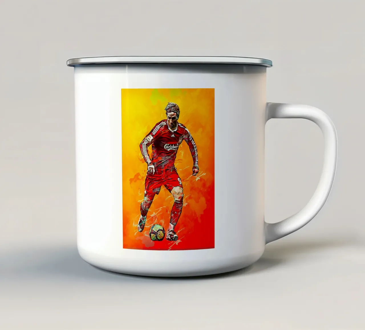 Fernando Torres tazza in smalto da tenten