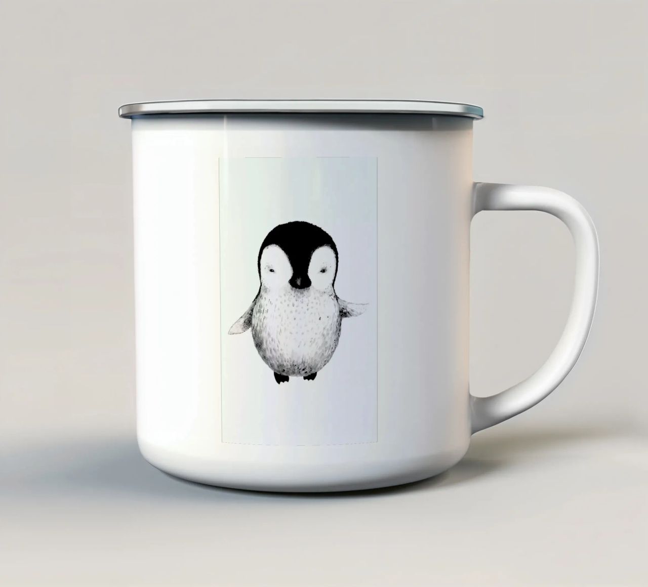 Penguin tazza in smalto da Tvinkla