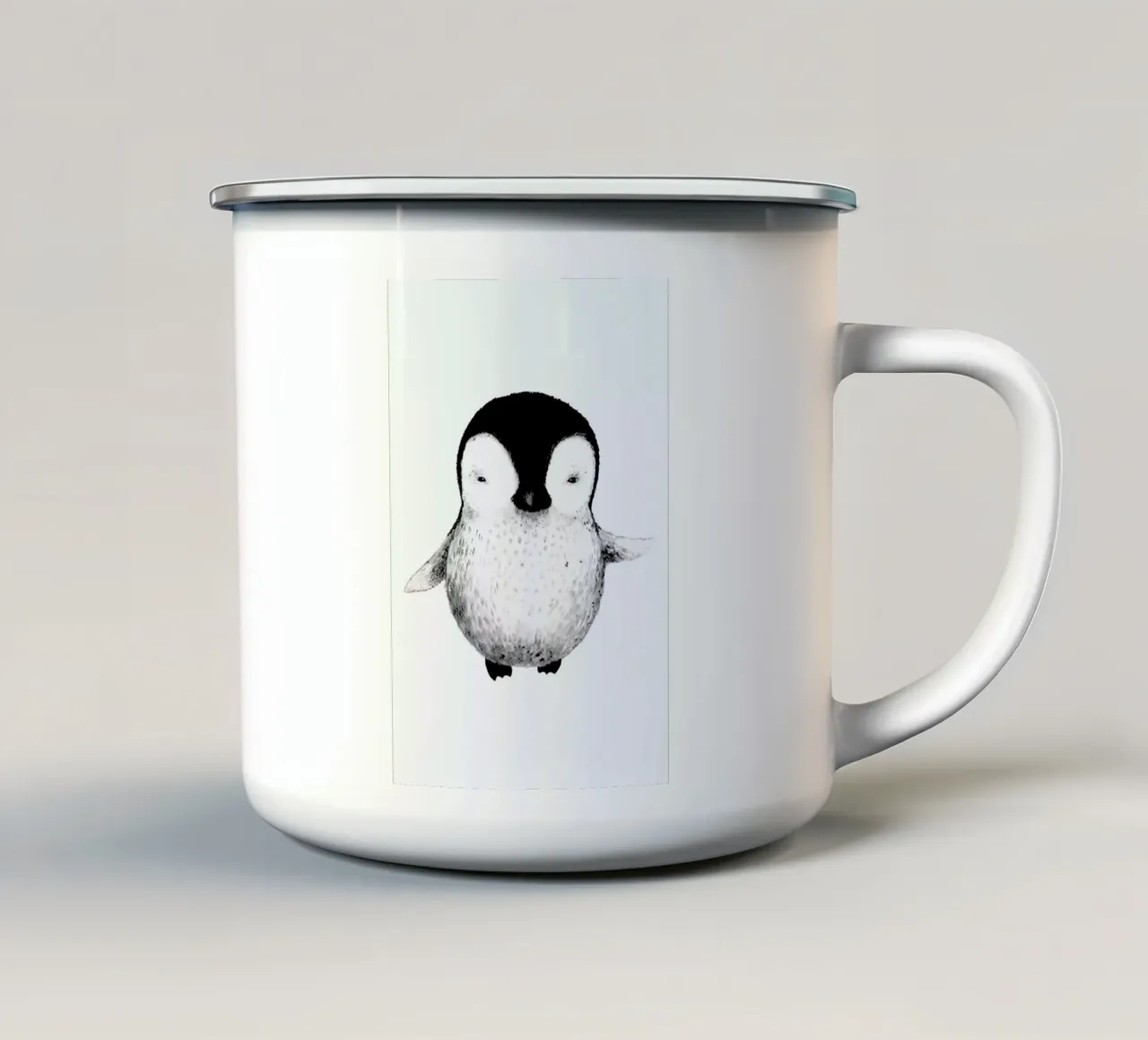 Penguin enamel mug by Tvinkla