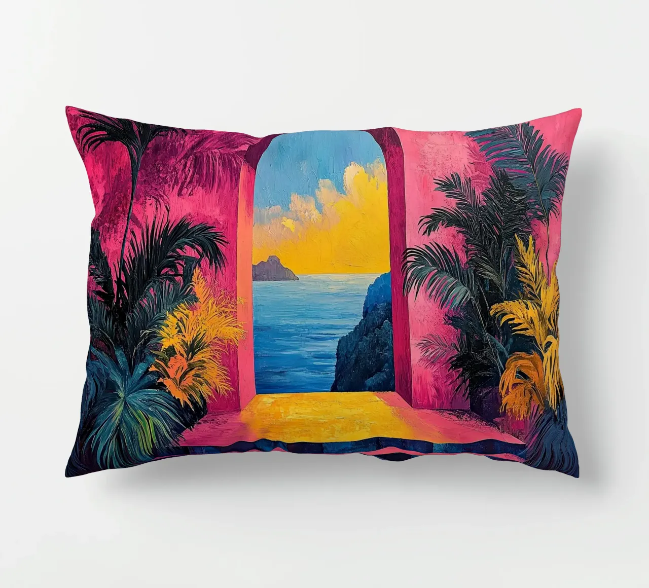 Coastal Calm Captured decorative cushion by Nikis Art Studio
