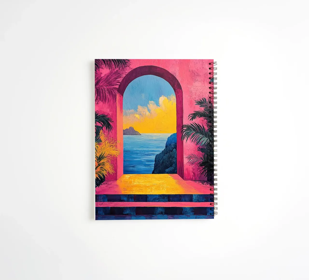 Coastal Calm Captured spiral notebook by Nikis Art Studio