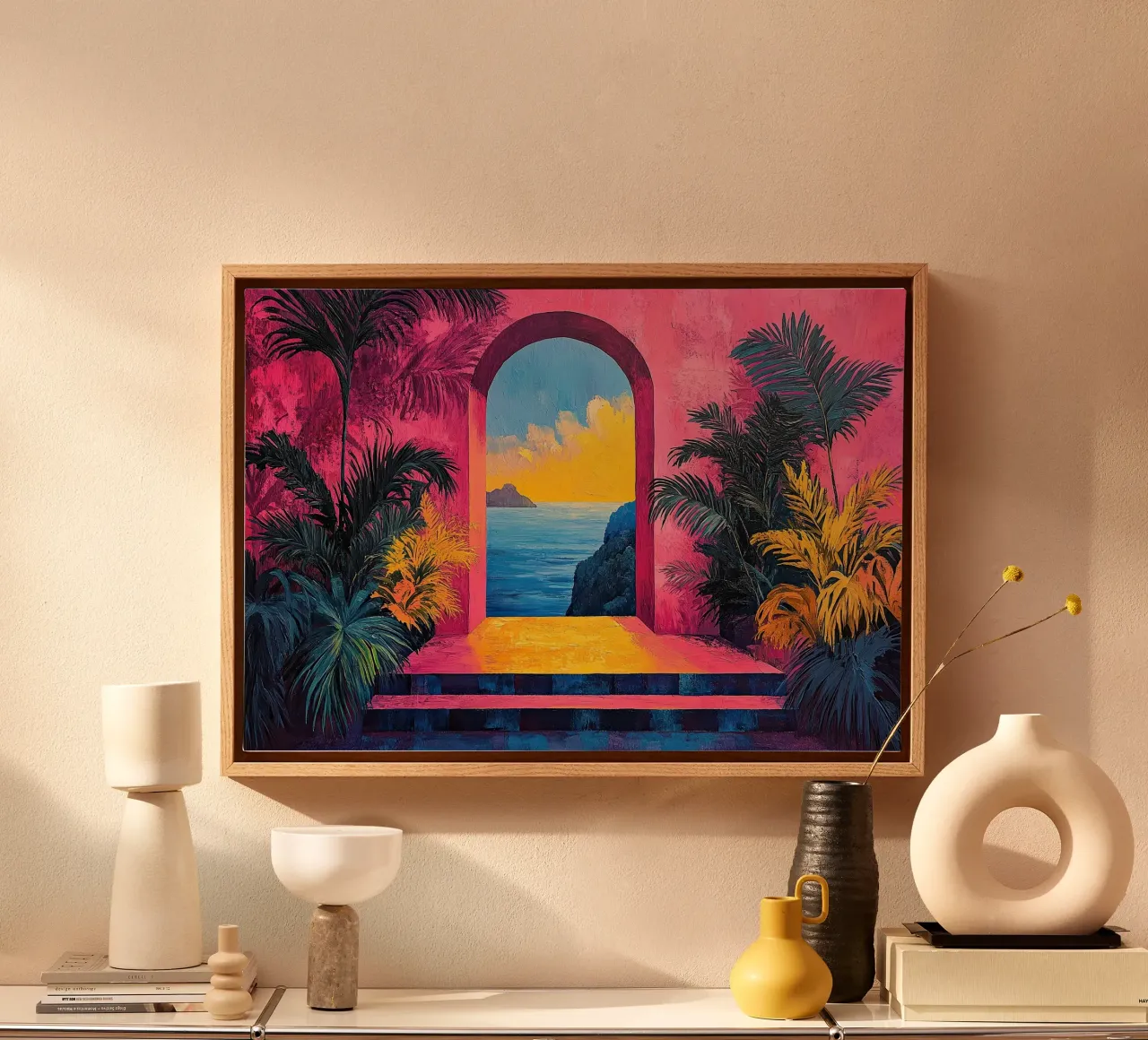 Coastal Calm Captured canvas by Nikis Art Studio