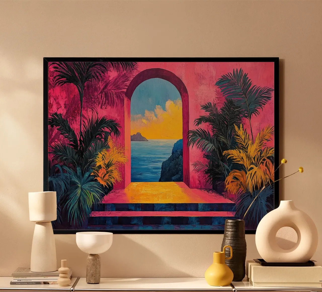 Le calme de la côte capturé hahnemühle de Nikis Art Studio
