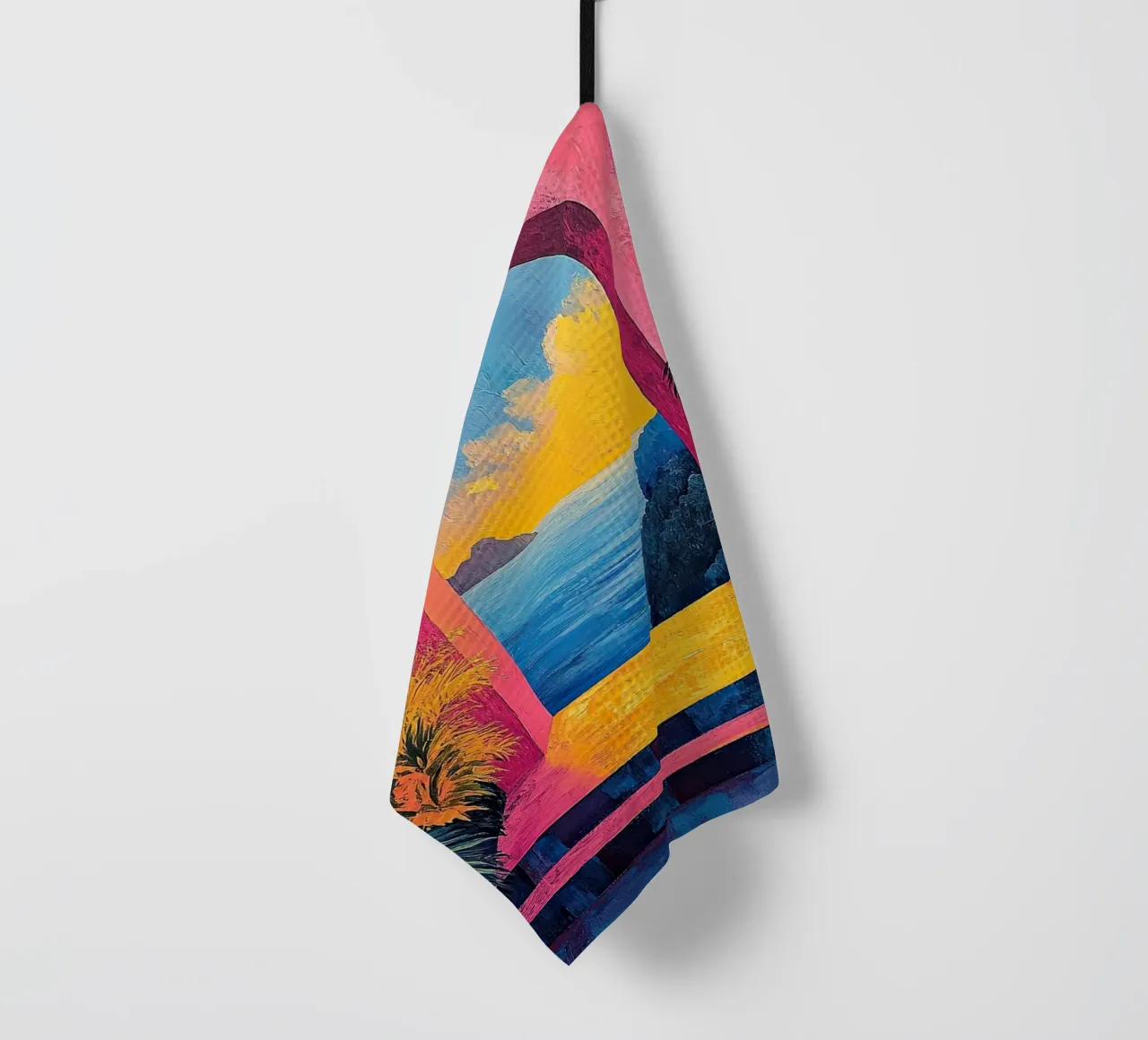 Le calme de la côte capturé torchon de Nikis Art Studio