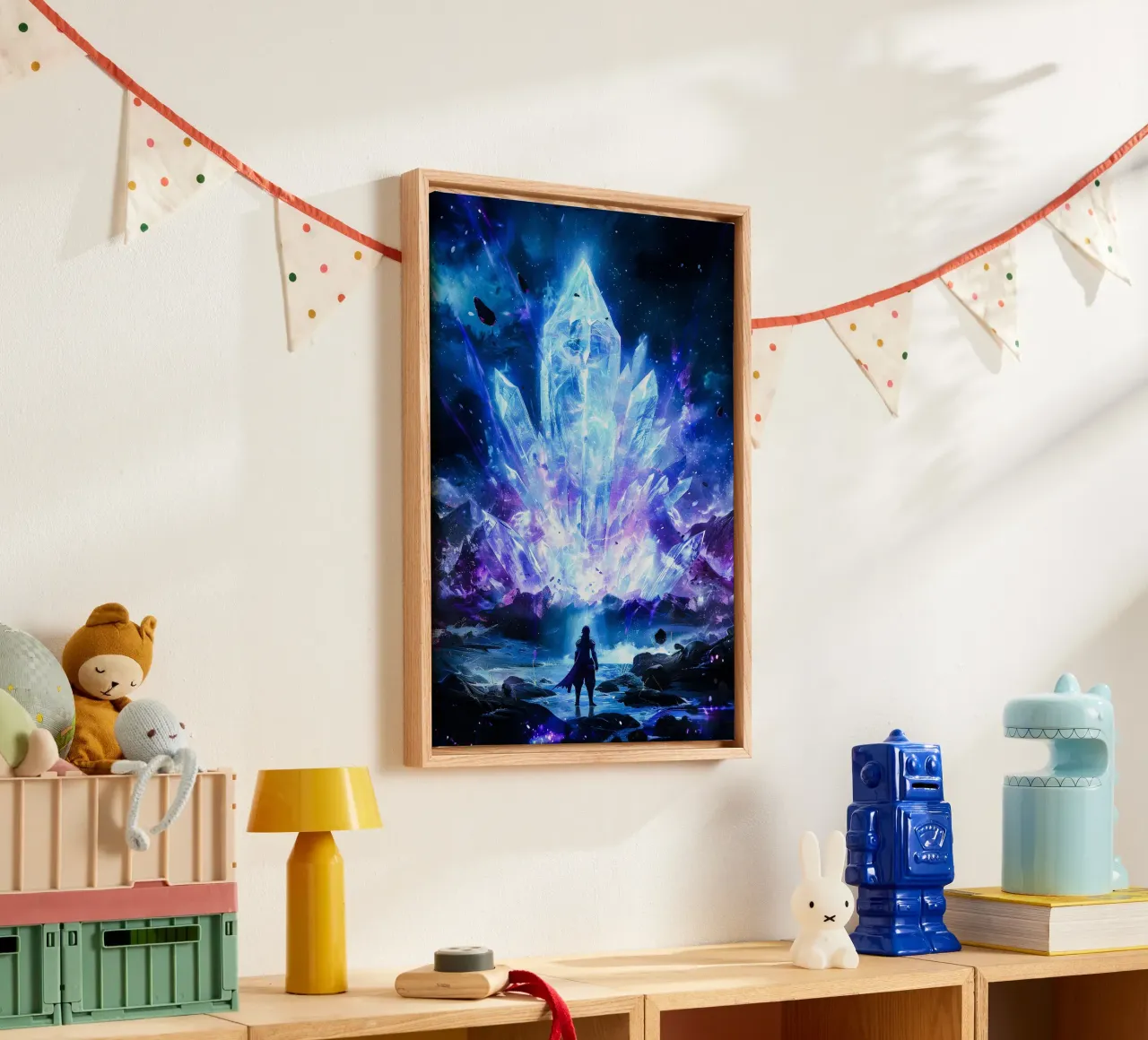 Ethereal Crystal Realm tela con Cornice a cassetta da CreativeStudio