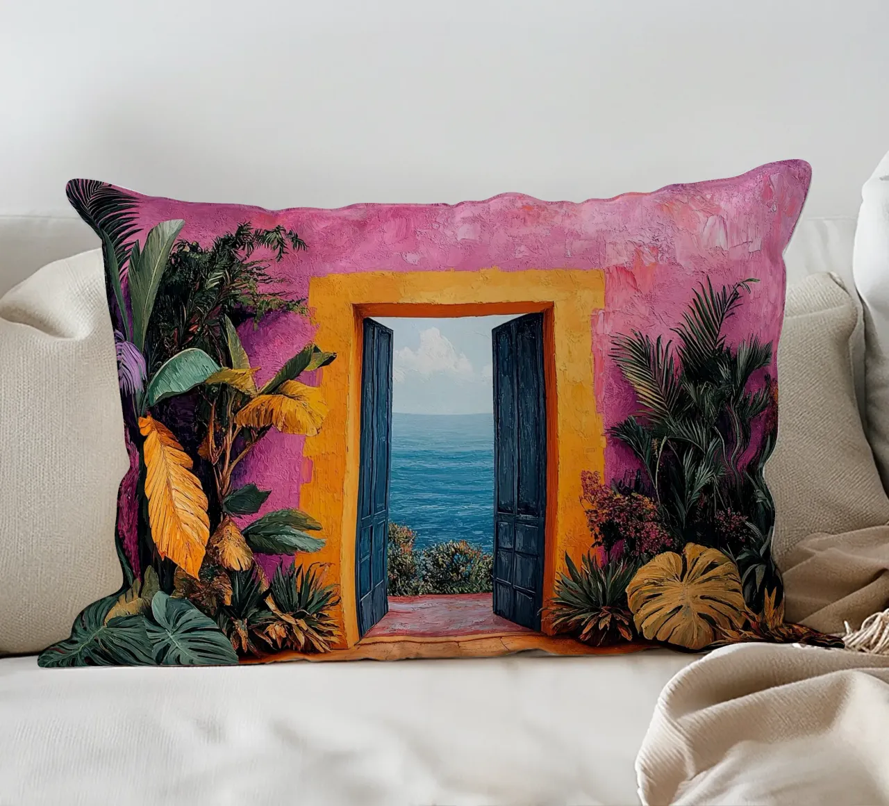 Dove vagano i colori cuscino da Nikis Art Studio