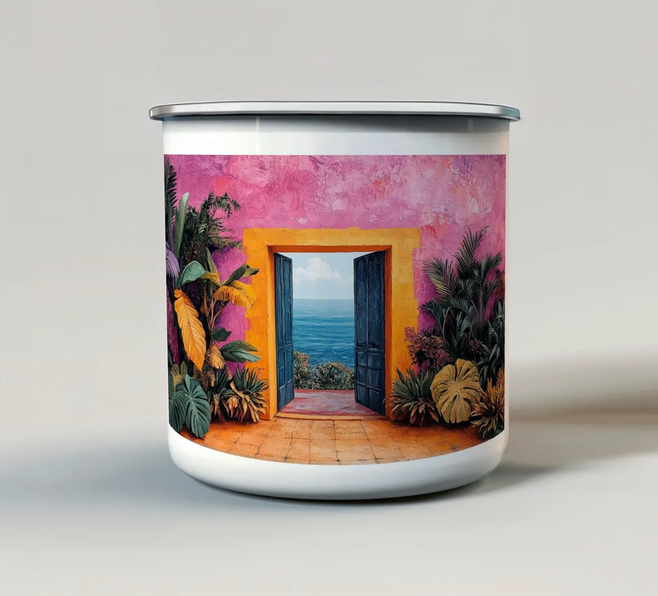 Dove vagano i colori tazza in smalto da Nikis Art Studio