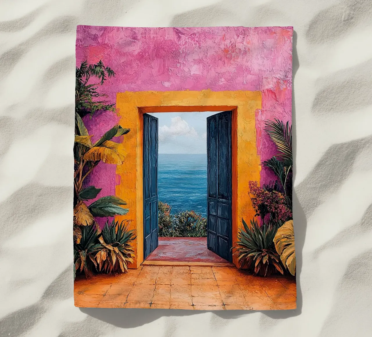 Dove vagano i colori telo mare da Nikis Art Studio