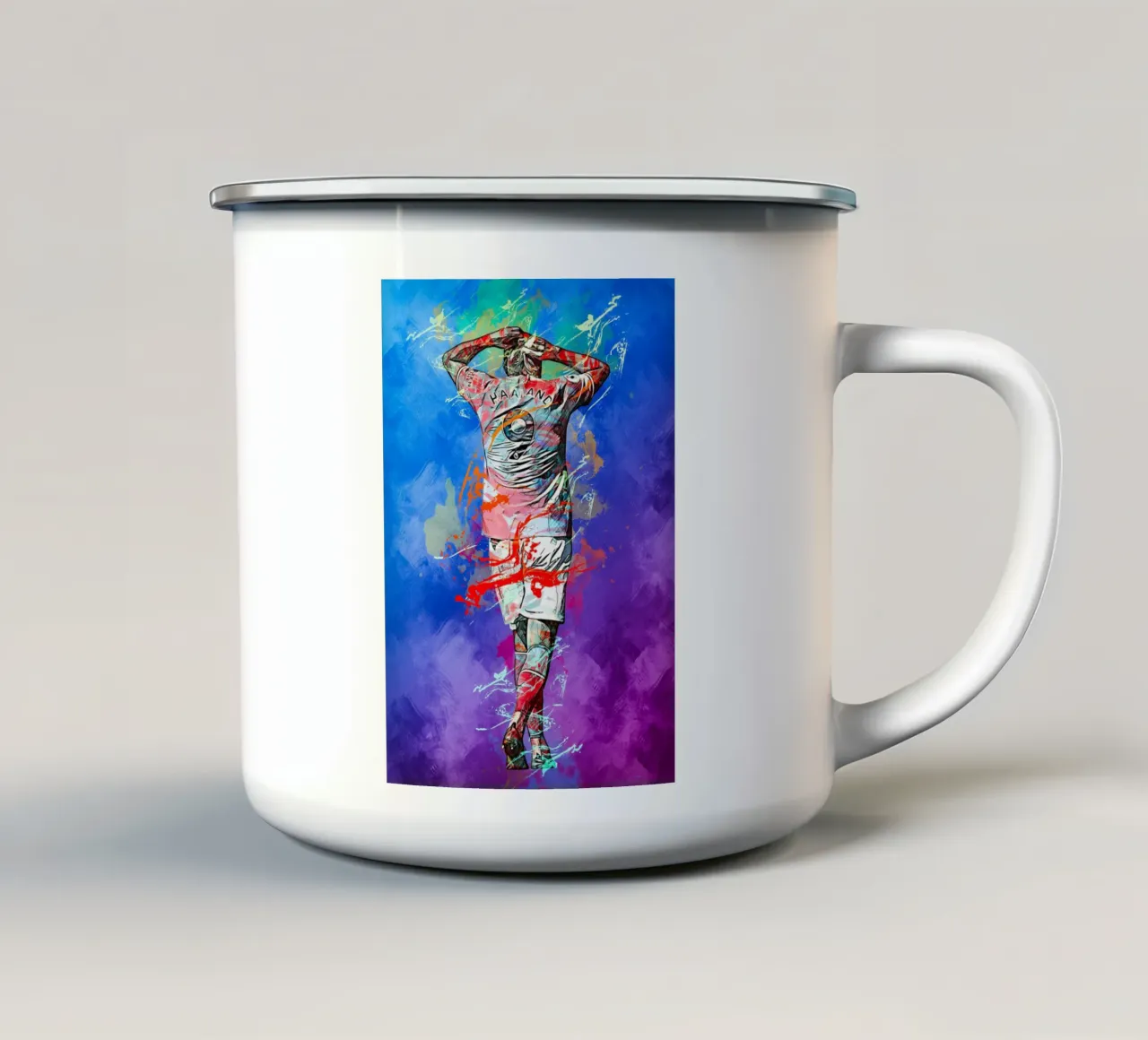 Haaland tazza in smalto da tenten