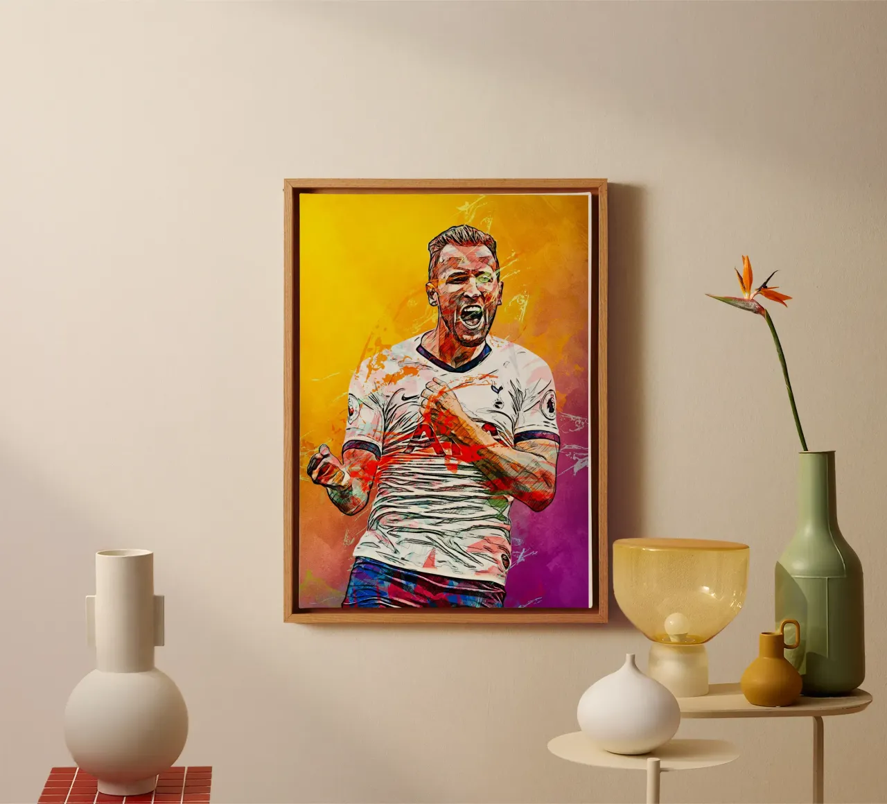 Harry Kane Tottenham tela con Cornice a cassetta da tenten
