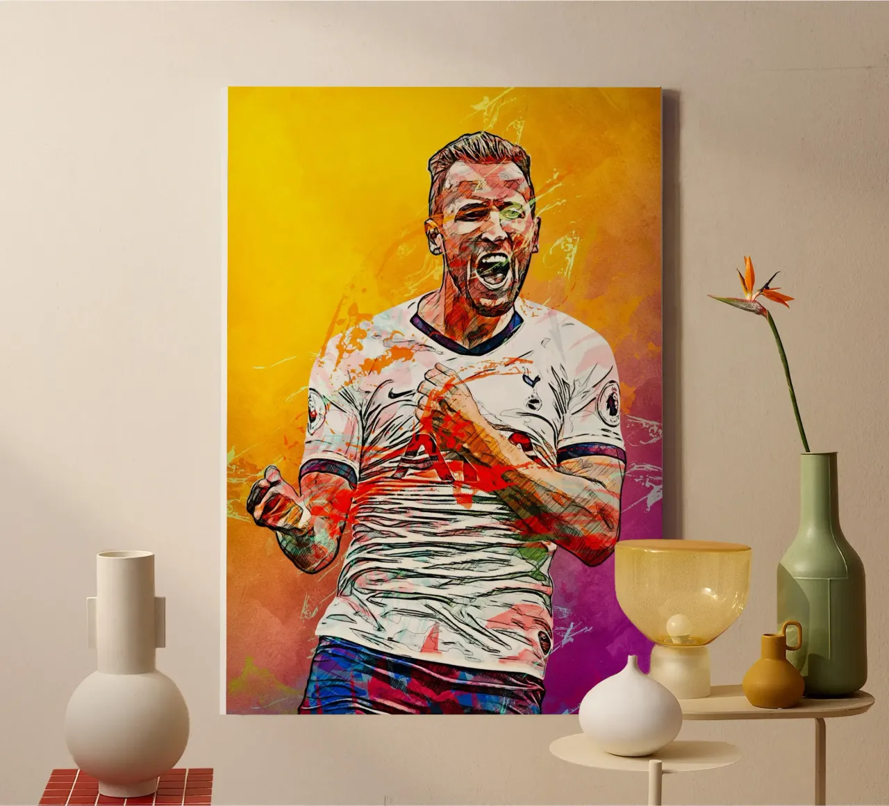 Harry Kane Tottenham tela con Cornice a cassetta da tenten