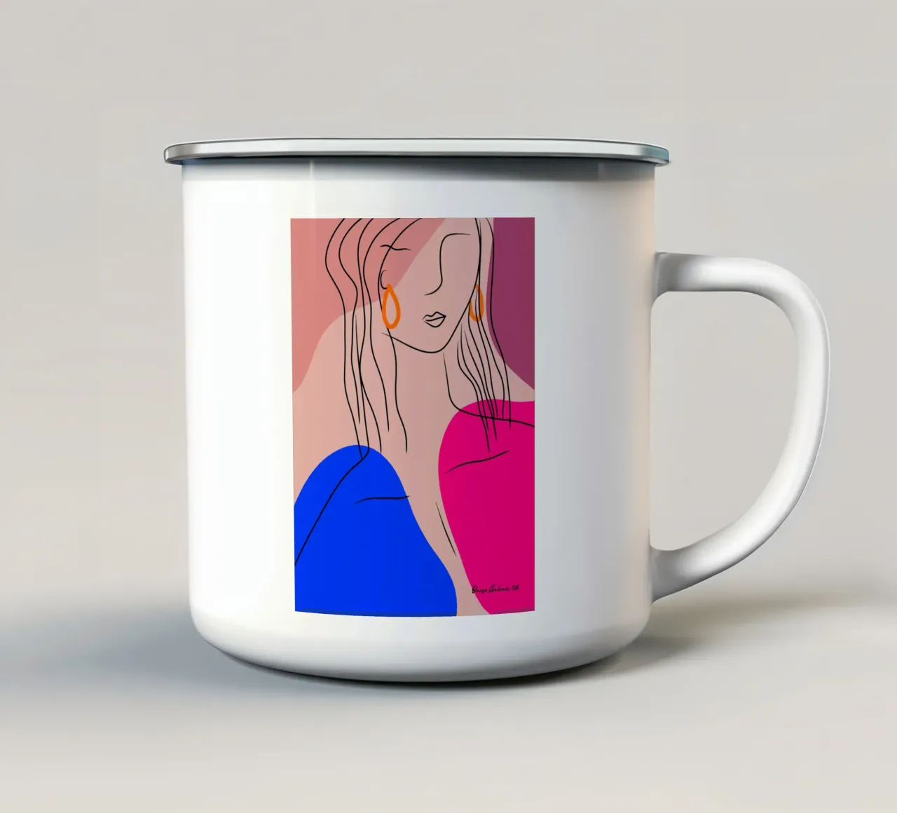 Gentle Reflections tazza in smalto da Mike Leymi
